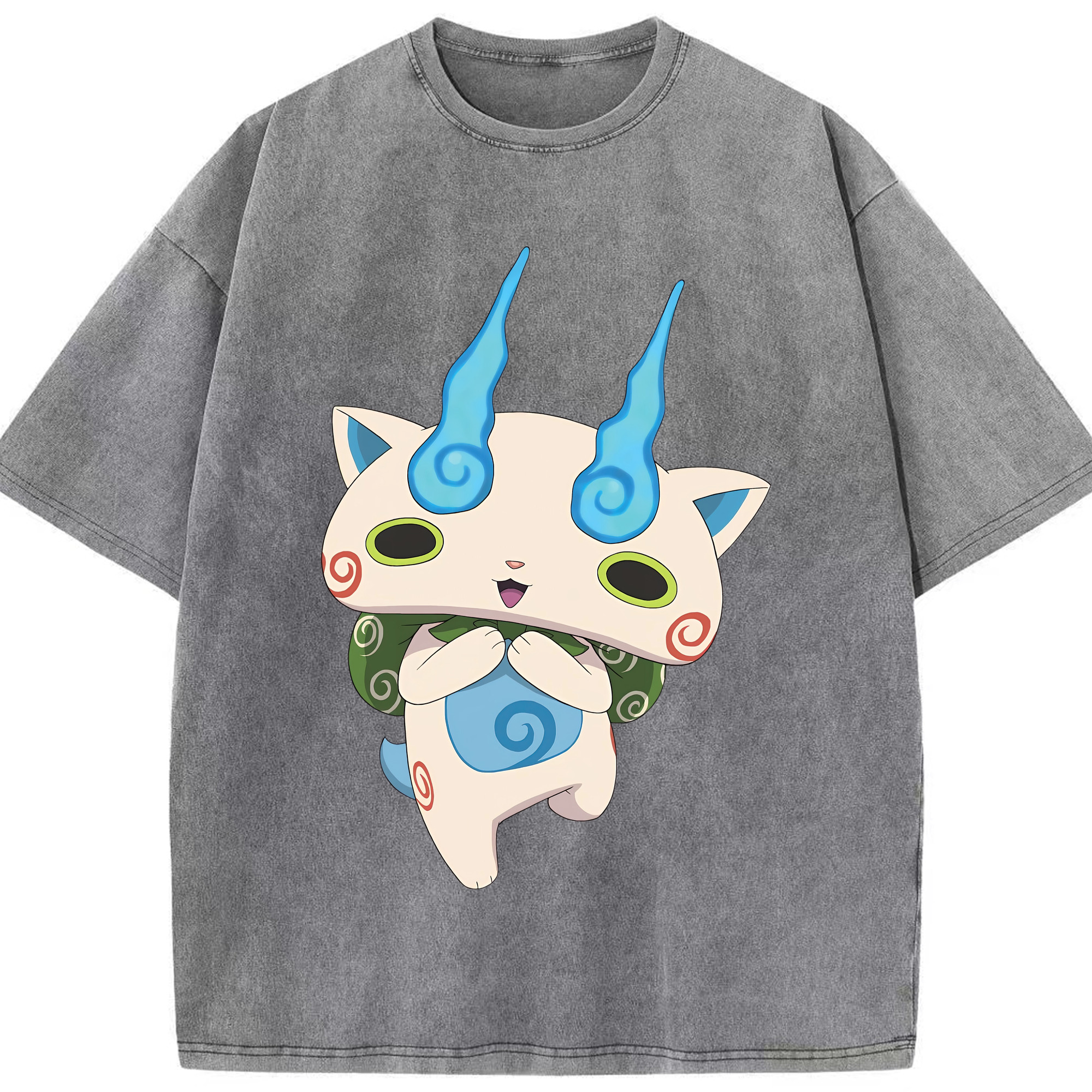 （画像用） 妖怪ウォッチ Yo-kai Watch 綿100% ヴィンテージ風 半袖Tシャツ（フロントプリント）