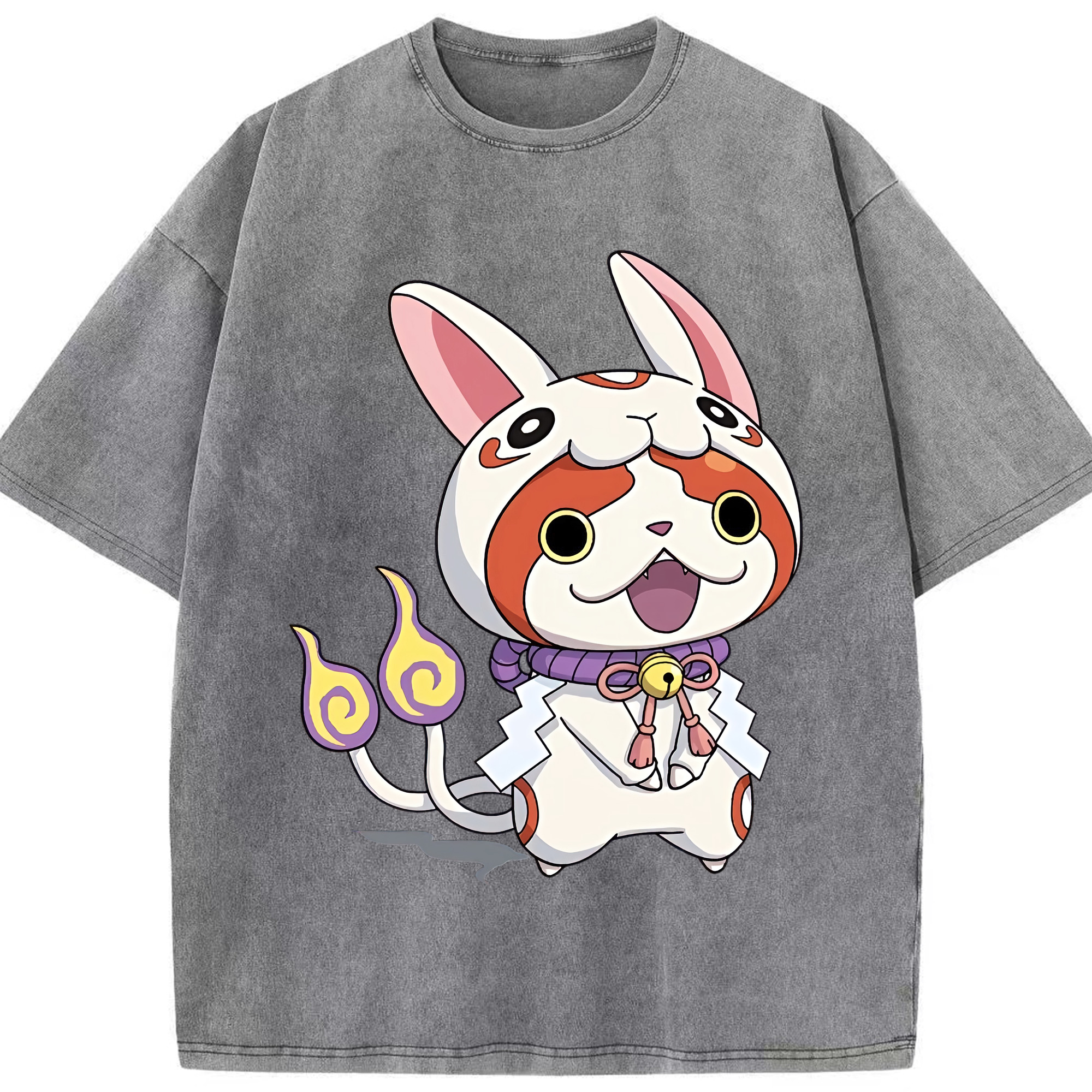 （画像用） 妖怪ウォッチ Yo-kai Watch 綿100% ヴィンテージ風 半袖Tシャツ（フロントプリント）