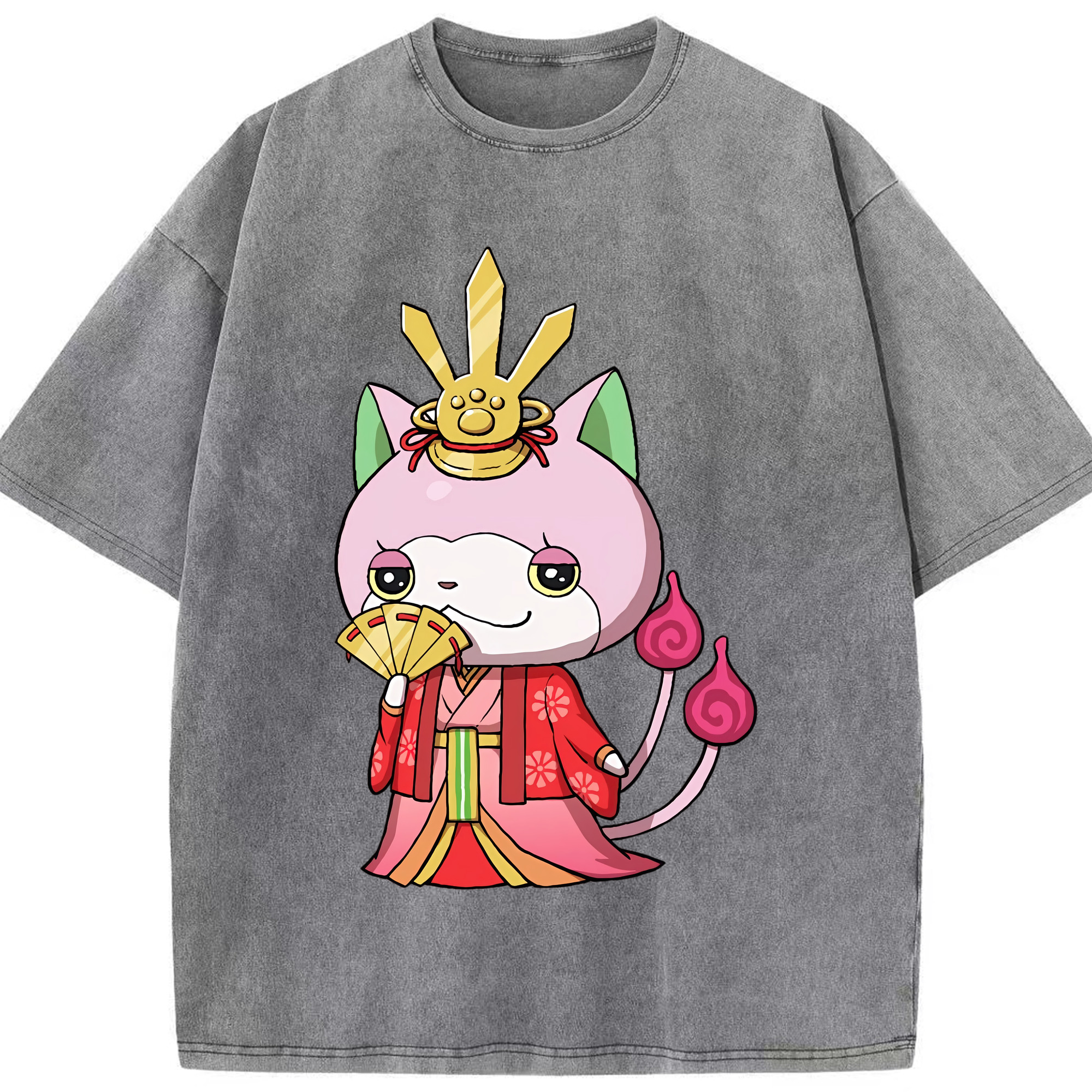 （画像用） 妖怪ウォッチ Yo-kai Watch 綿100% ヴィンテージ風 半袖Tシャツ（フロントプリント）