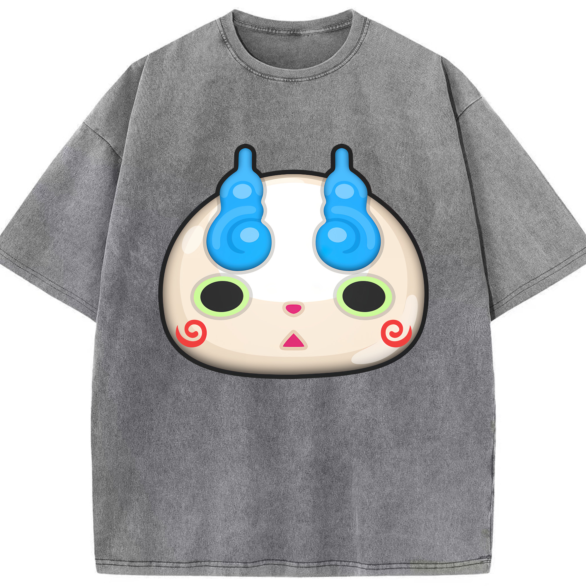 （画像用） 妖怪ウォッチ Yo-kai Watch 綿100% ヴィンテージ風 半袖Tシャツ（フロントプリント）
