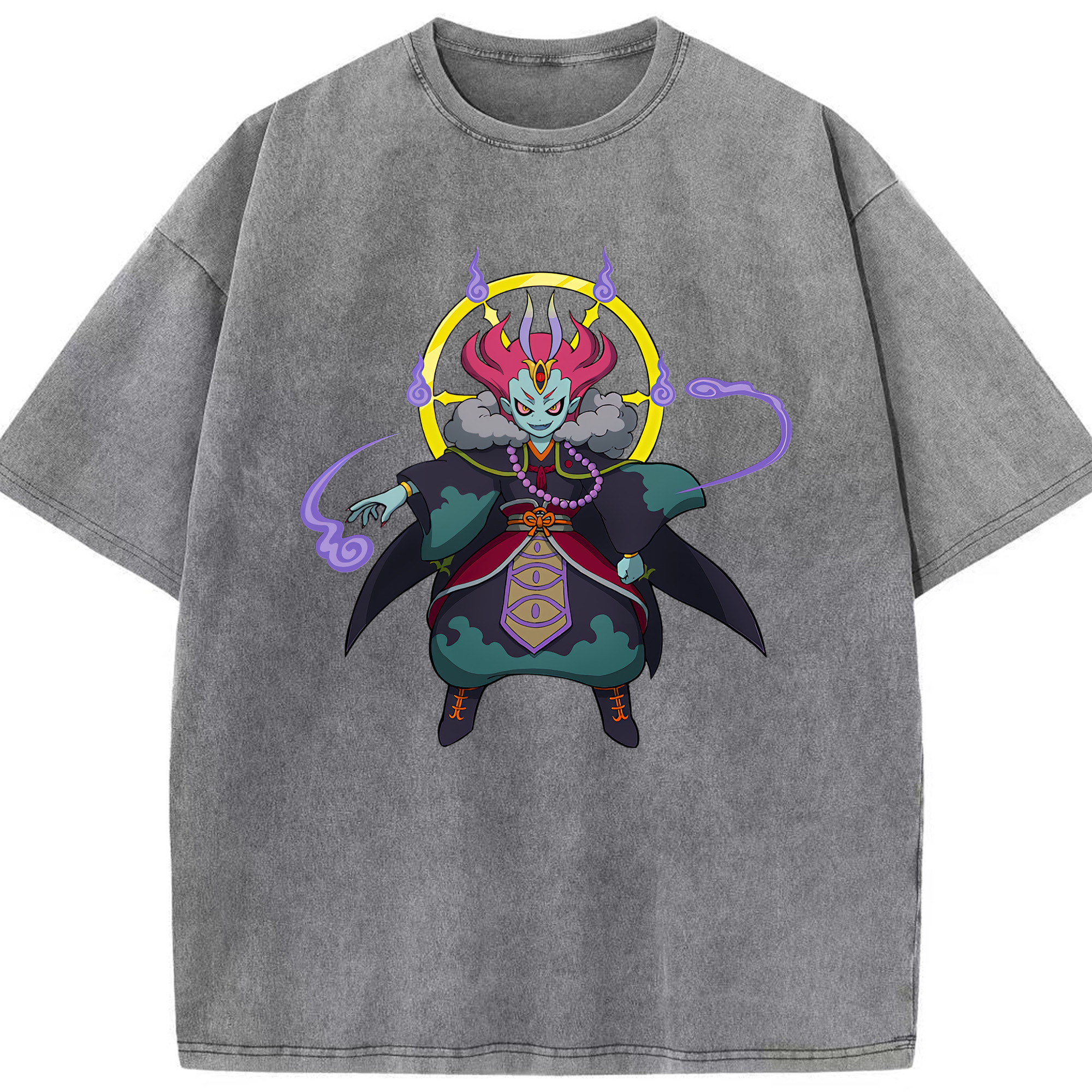 （画像用） 妖怪ウォッチ Yo-kai Watch 綿100% ヴィンテージ風 半袖Tシャツ（フロントプリント）