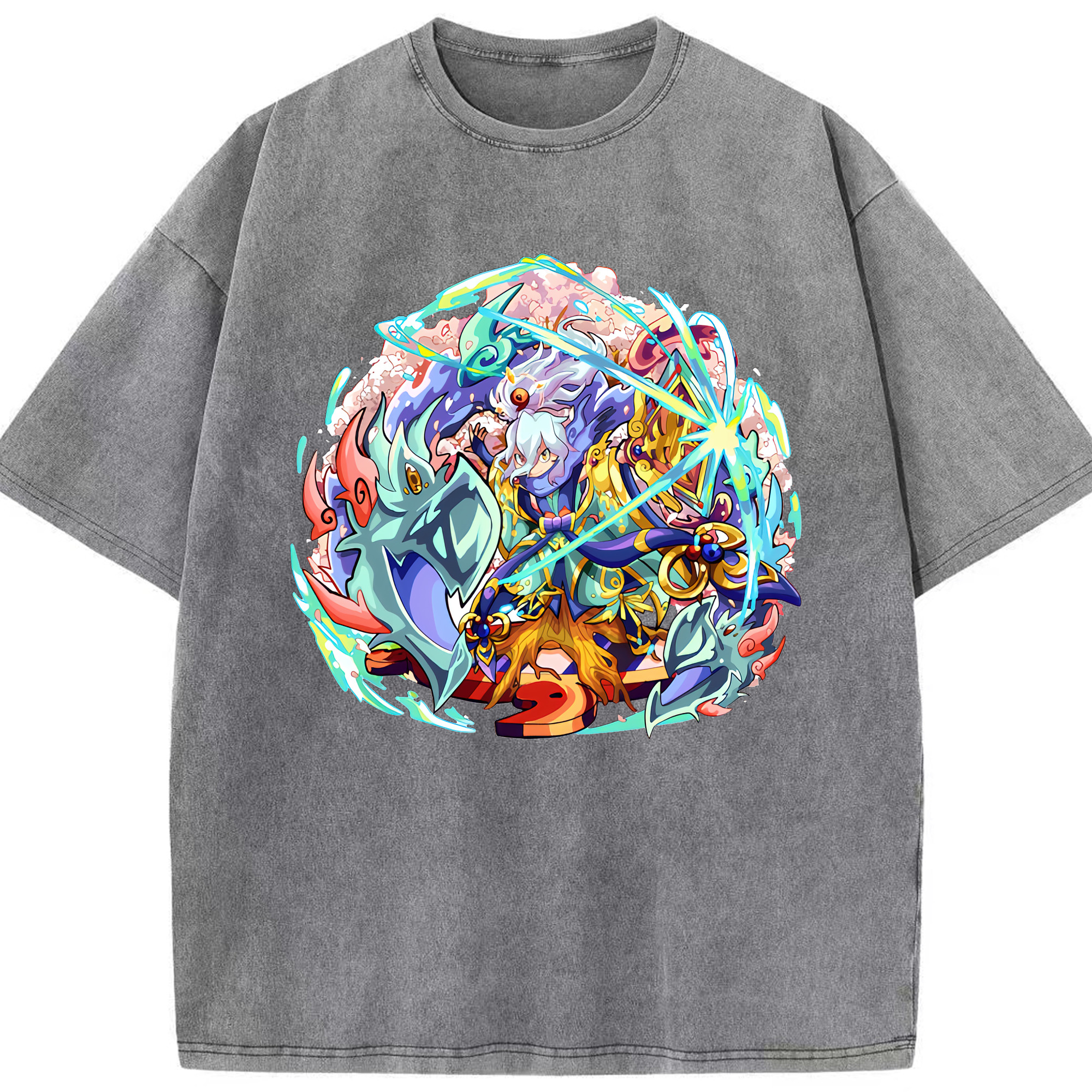 （画像用） 妖怪ウォッチ Yo-kai Watch 綿100% ヴィンテージ風 半袖Tシャツ（フロントプリント）