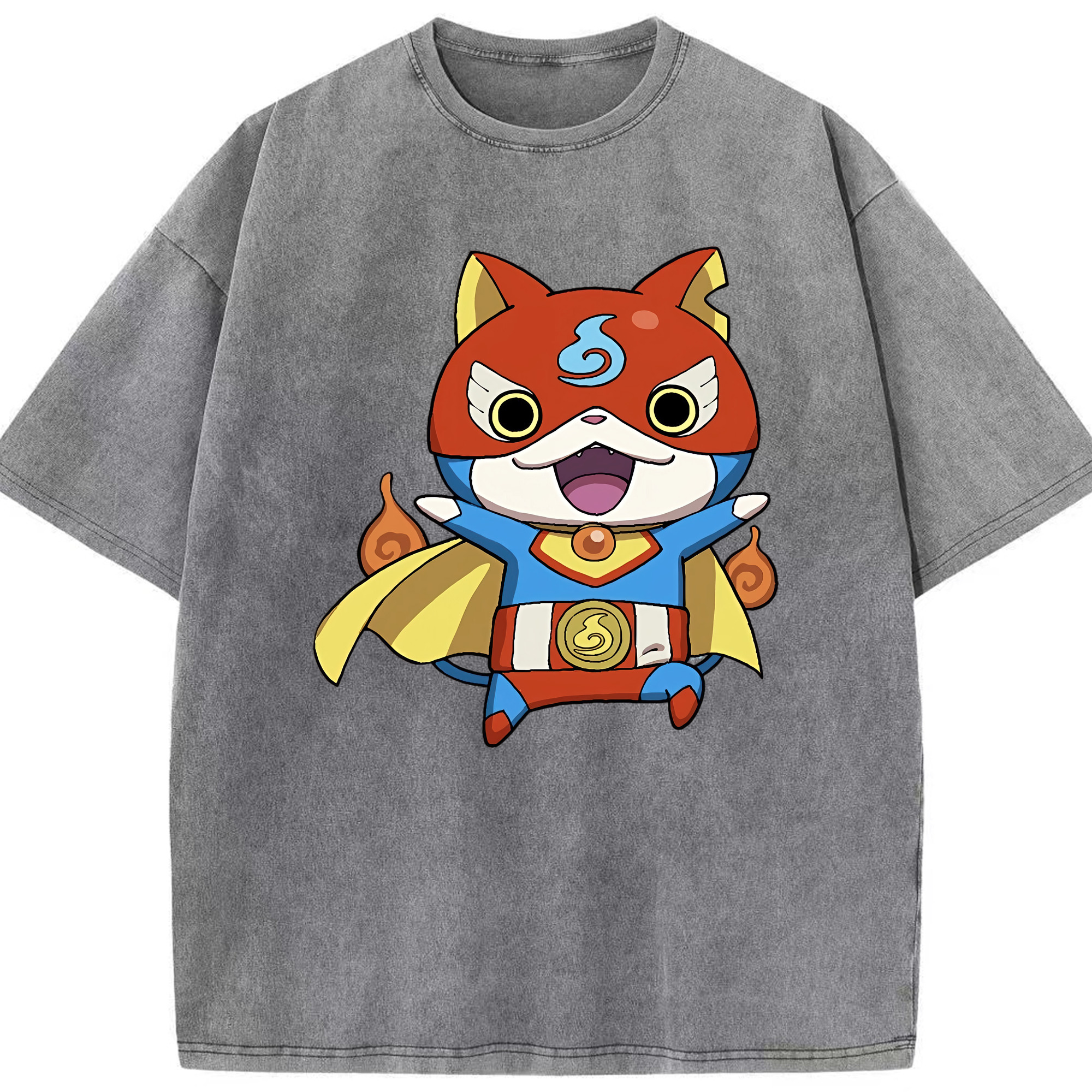 （画像用） 妖怪ウォッチ Yo-kai Watch 綿100% ヴィンテージ風 半袖Tシャツ（フロントプリント）