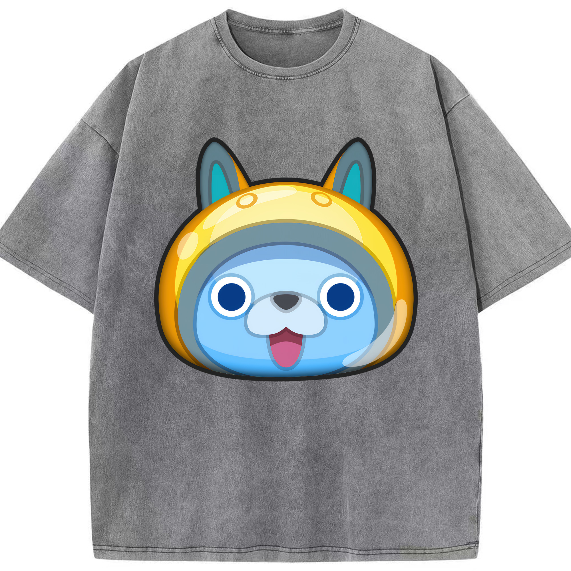 （画像用） 妖怪ウォッチ Yo-kai Watch 綿100% ヴィンテージ風 半袖Tシャツ（フロントプリント）