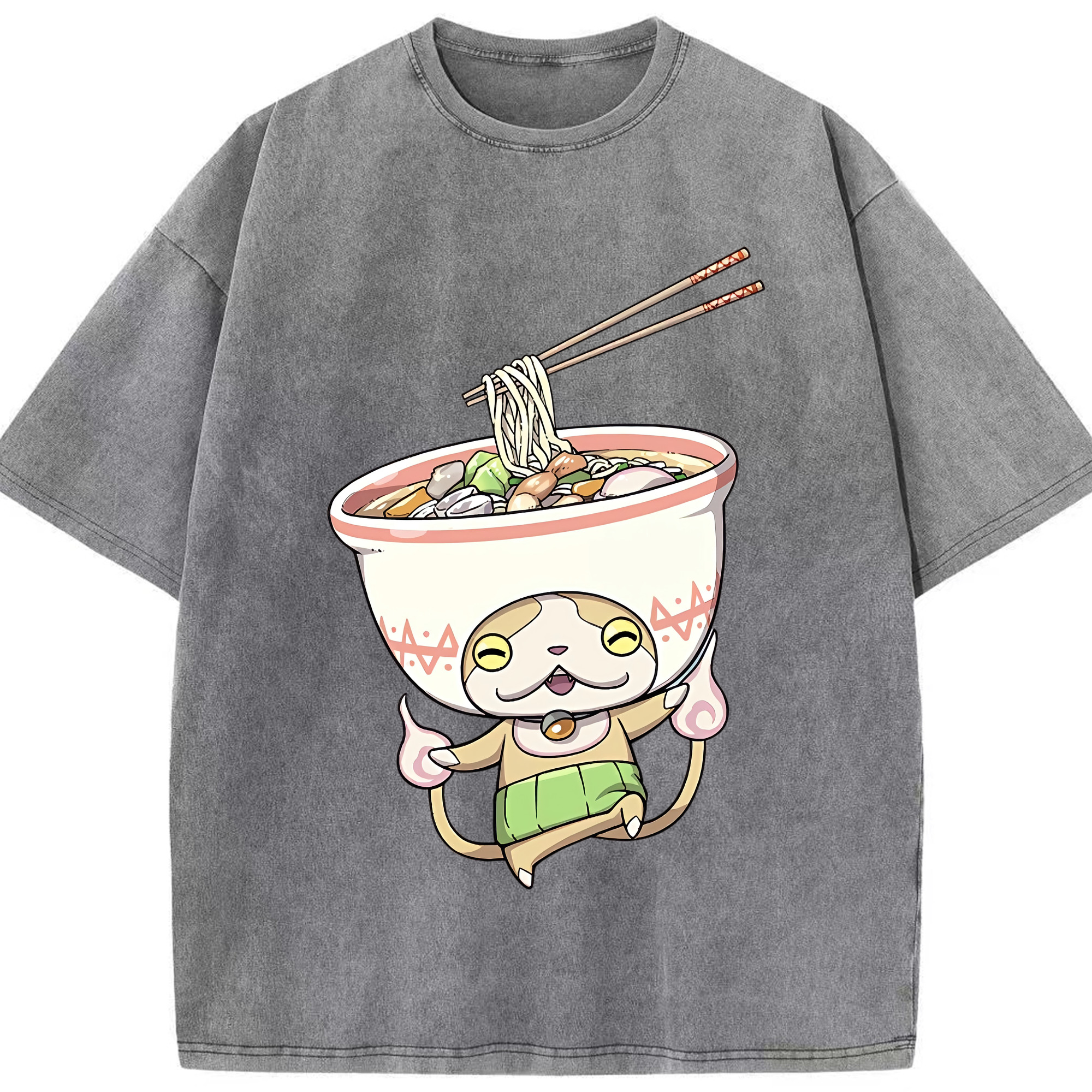 （画像用） 妖怪ウォッチ Yo-kai Watch 綿100% ヴィンテージ風 半袖Tシャツ（フロントプリント）