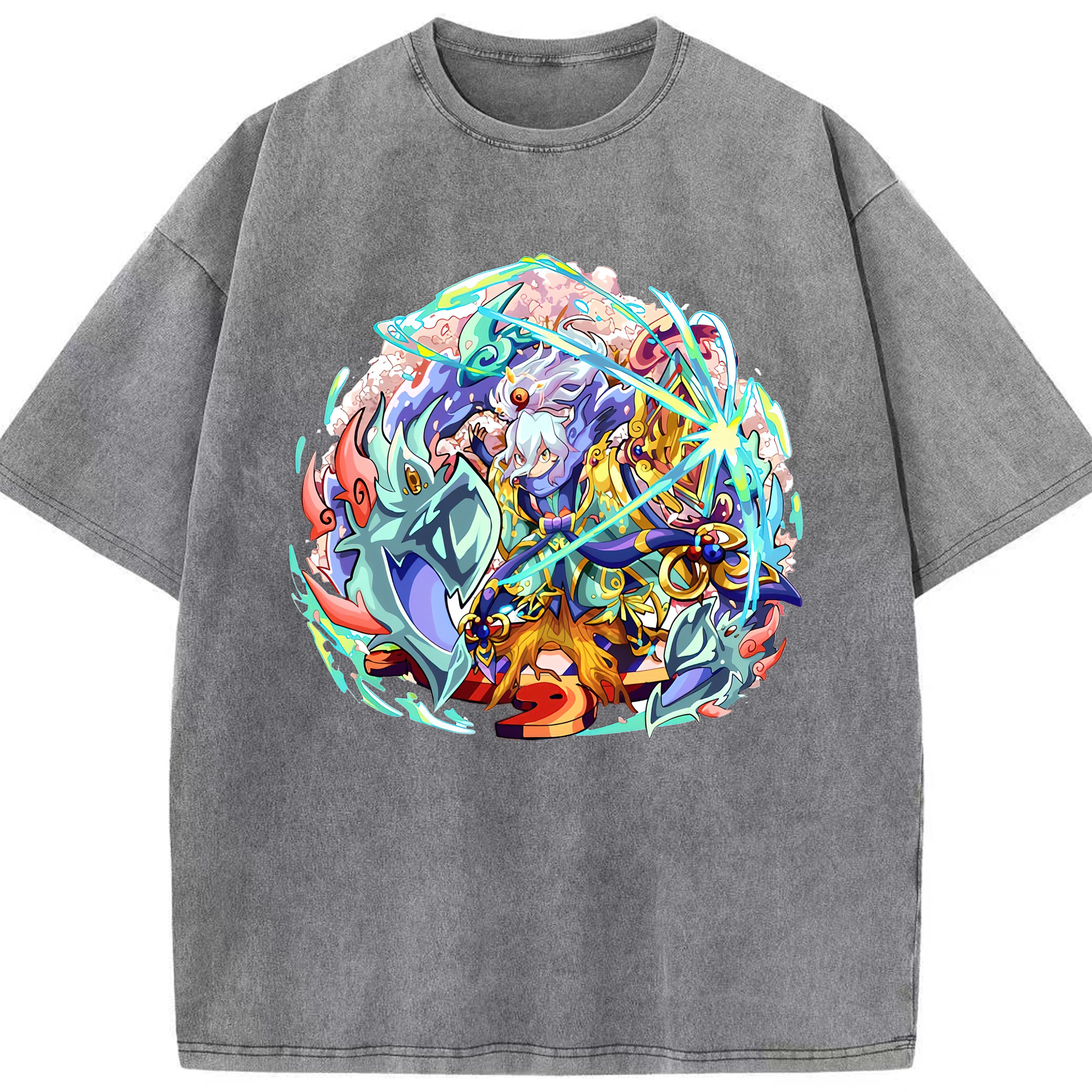（画像用） 妖怪ウォッチ Yo-kai Watch 綿100% ヴィンテージ風 半袖Tシャツ（フロントプリント）