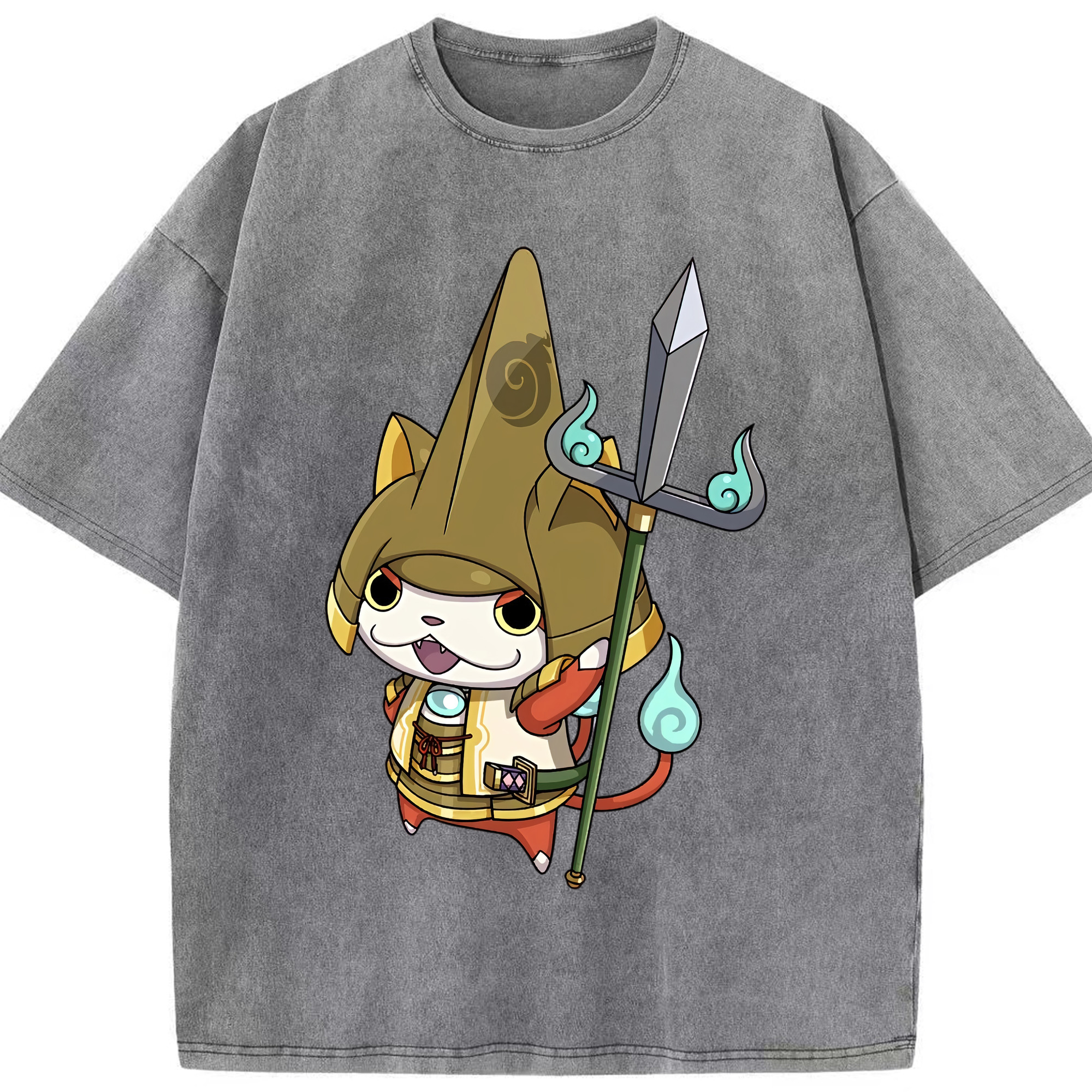 （画像用） 妖怪ウォッチ Yo-kai Watch 綿100% ヴィンテージ風 半袖Tシャツ（フロントプリント）