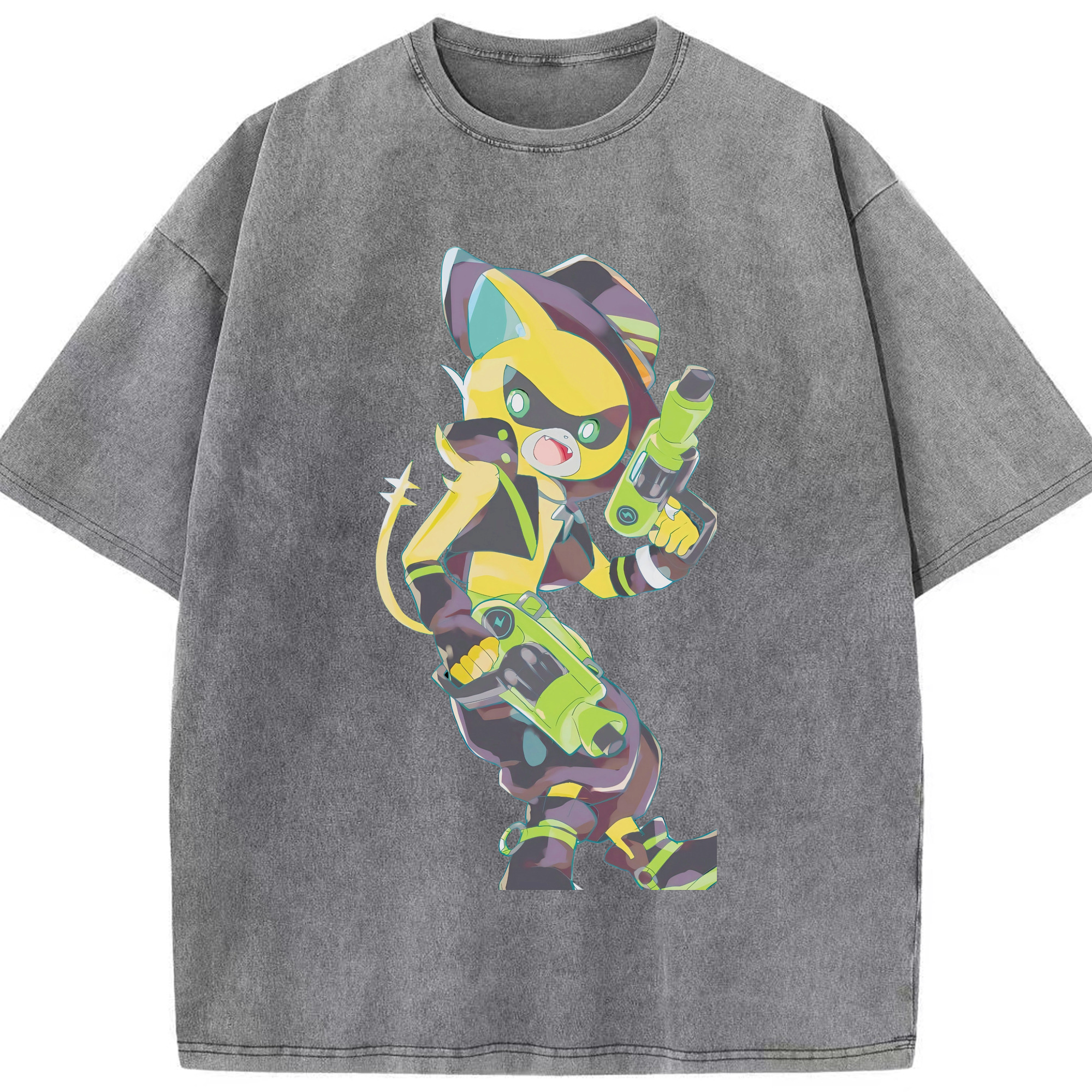 （画像用） 妖怪ウォッチ Yo-kai Watch 綿100% ヴィンテージ風 半袖Tシャツ（フロントプリント）