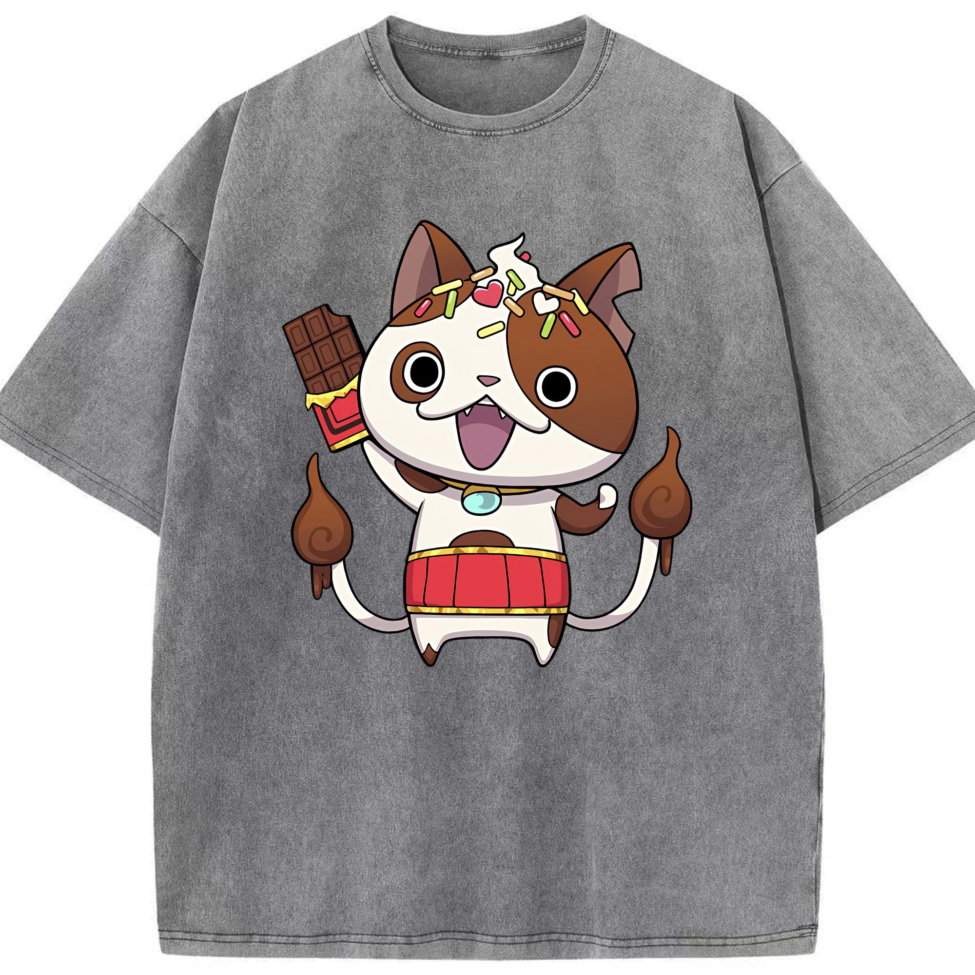 （画像用） 妖怪ウォッチ Yo-kai Watch 綿100% ヴィンテージ風 半袖Tシャツ（フロントプリント）