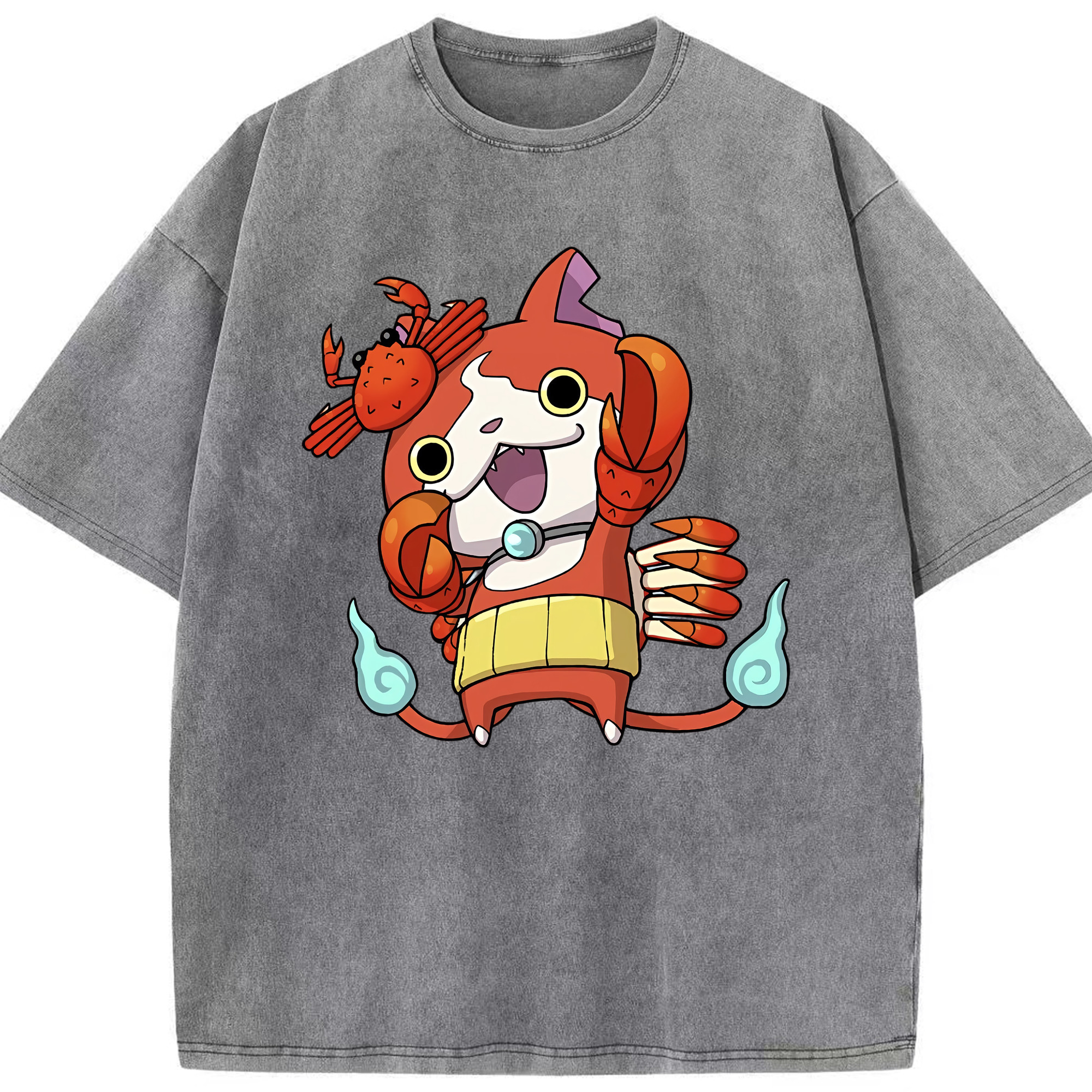 （画像用） 妖怪ウォッチ Yo-kai Watch 綿100% ヴィンテージ風 半袖Tシャツ（フロントプリント）