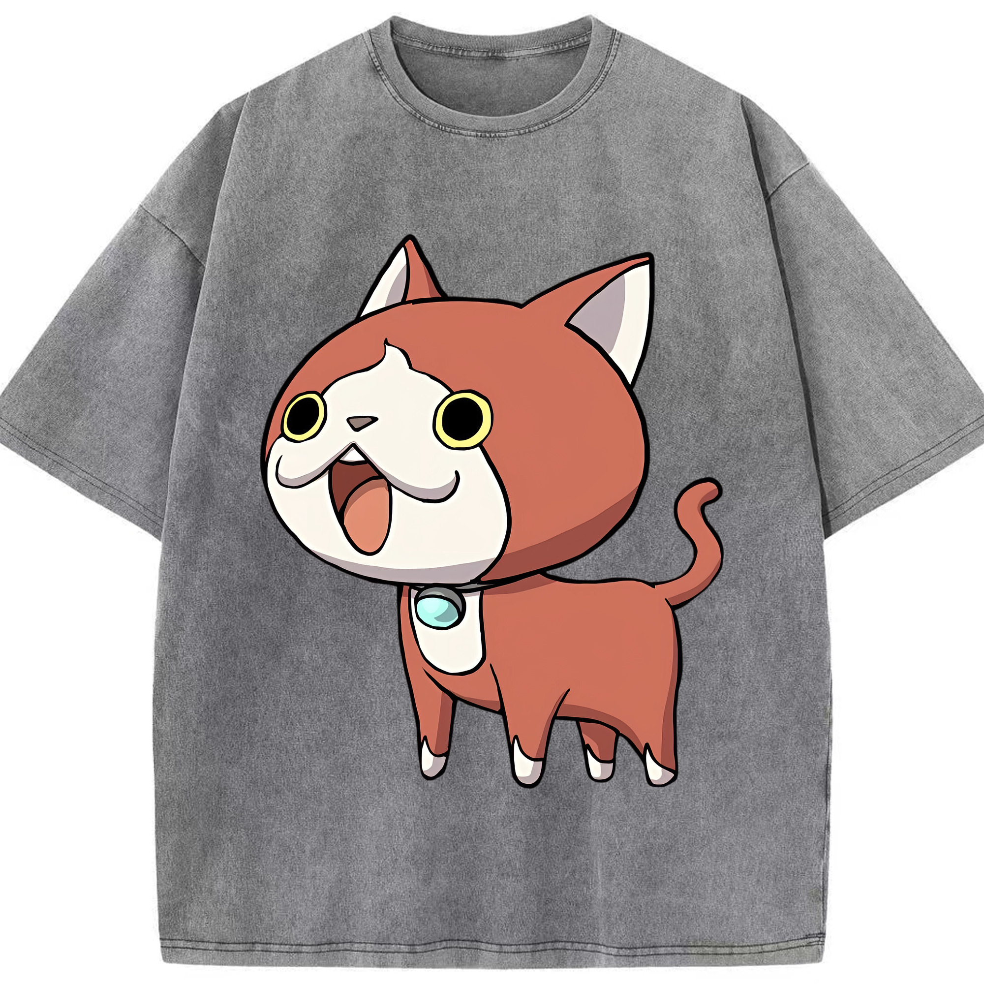 （画像用） 妖怪ウォッチ Yo-kai Watch 綿100% ヴィンテージ風 半袖Tシャツ（フロントプリント）