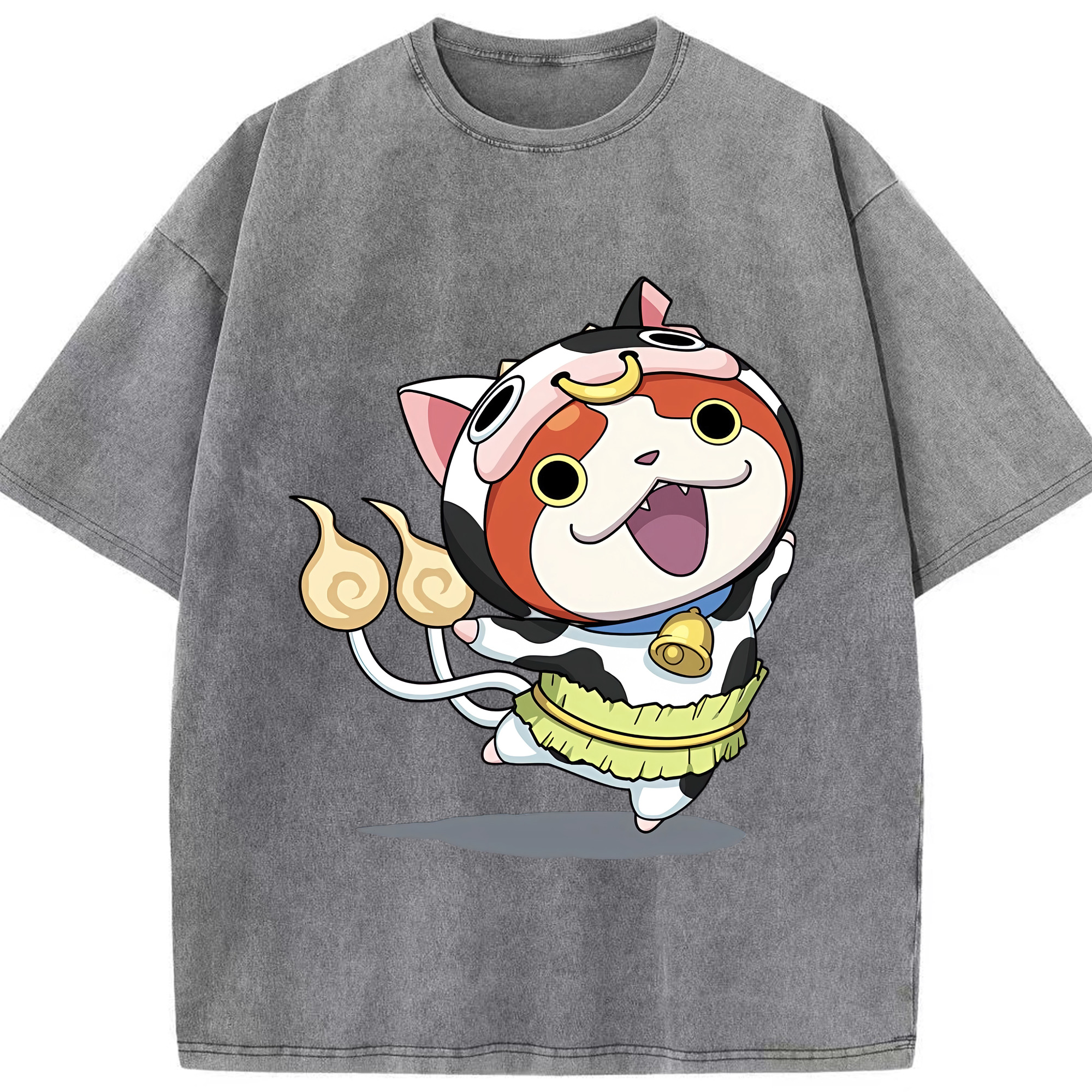 （画像用） 妖怪ウォッチ Yo-kai Watch 綿100% ヴィンテージ風 半袖Tシャツ（フロントプリント）