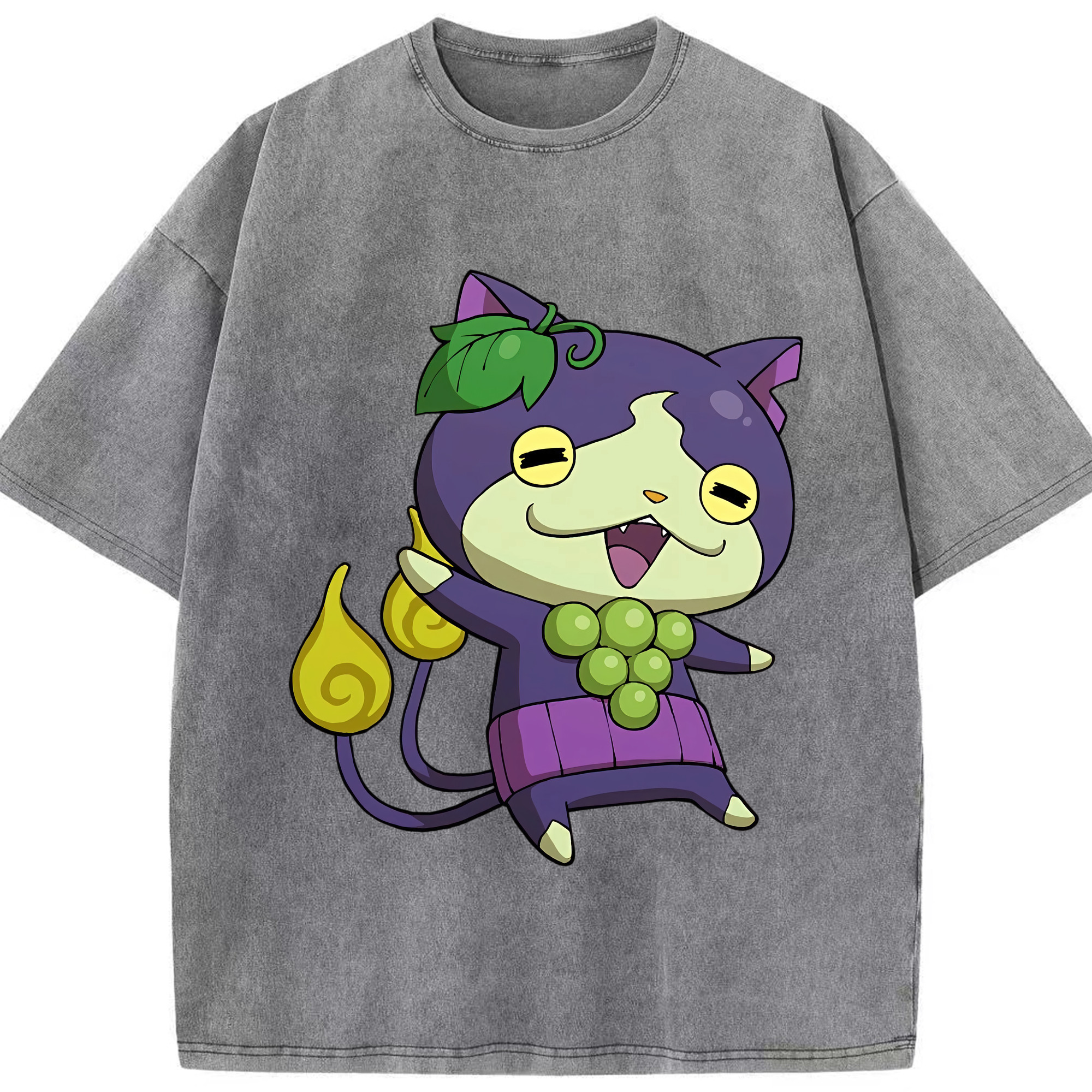 （画像用） 妖怪ウォッチ Yo-kai Watch 綿100% ヴィンテージ風 半袖Tシャツ（フロントプリント）