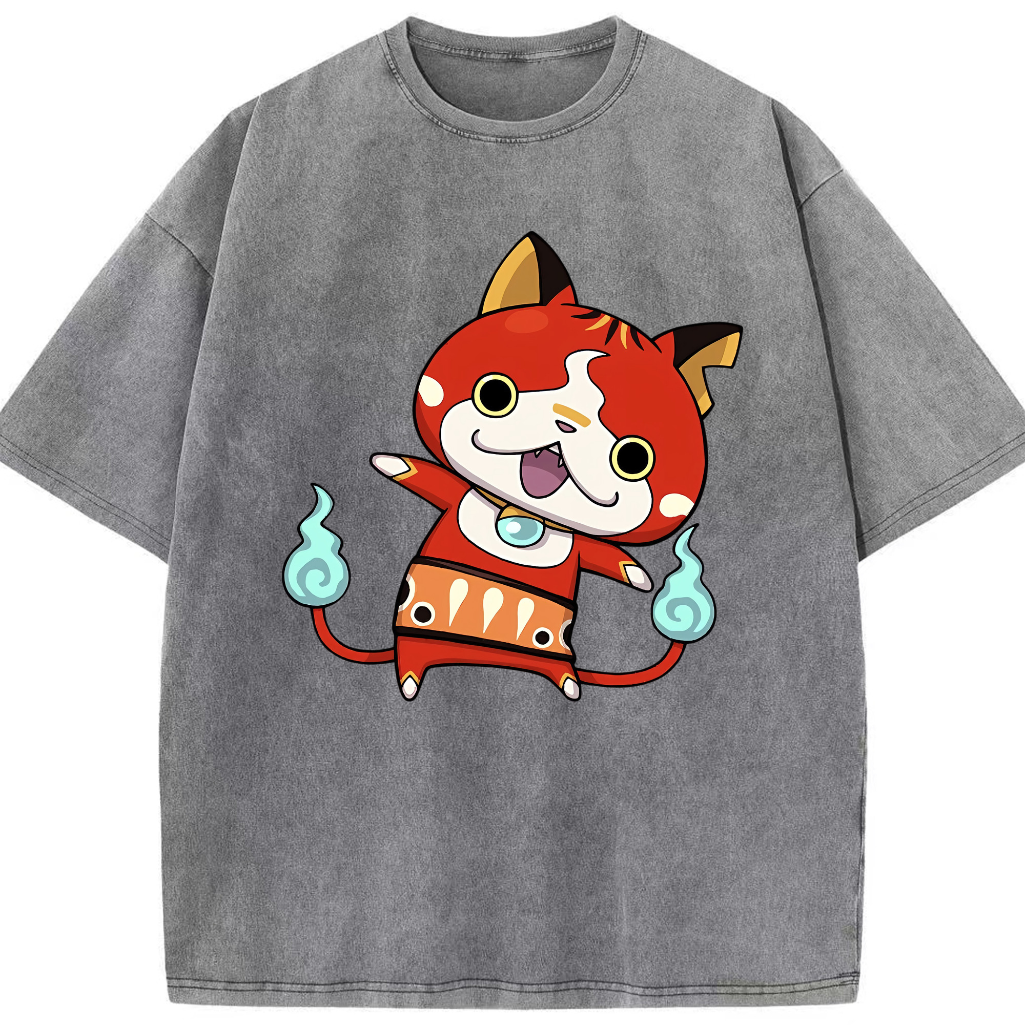 （画像用） 妖怪ウォッチ Yo-kai Watch 綿100% ヴィンテージ風 半袖Tシャツ（フロントプリント）