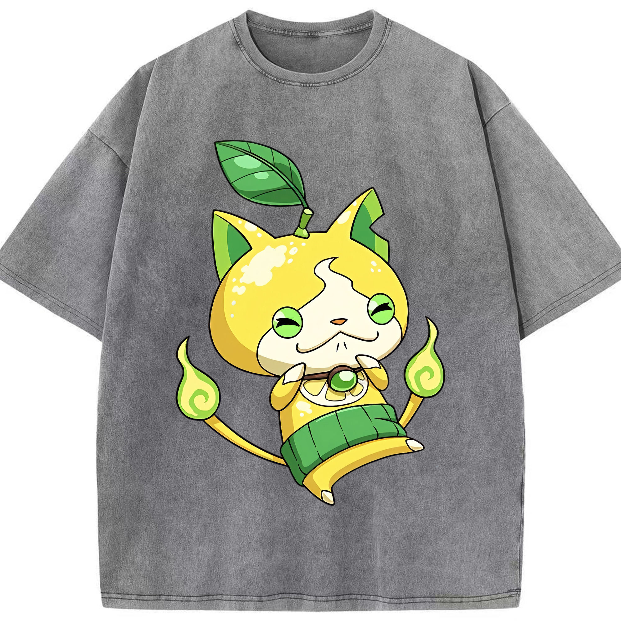 （画像用） 妖怪ウォッチ Yo-kai Watch 綿100% ヴィンテージ風 半袖Tシャツ（フロントプリント）