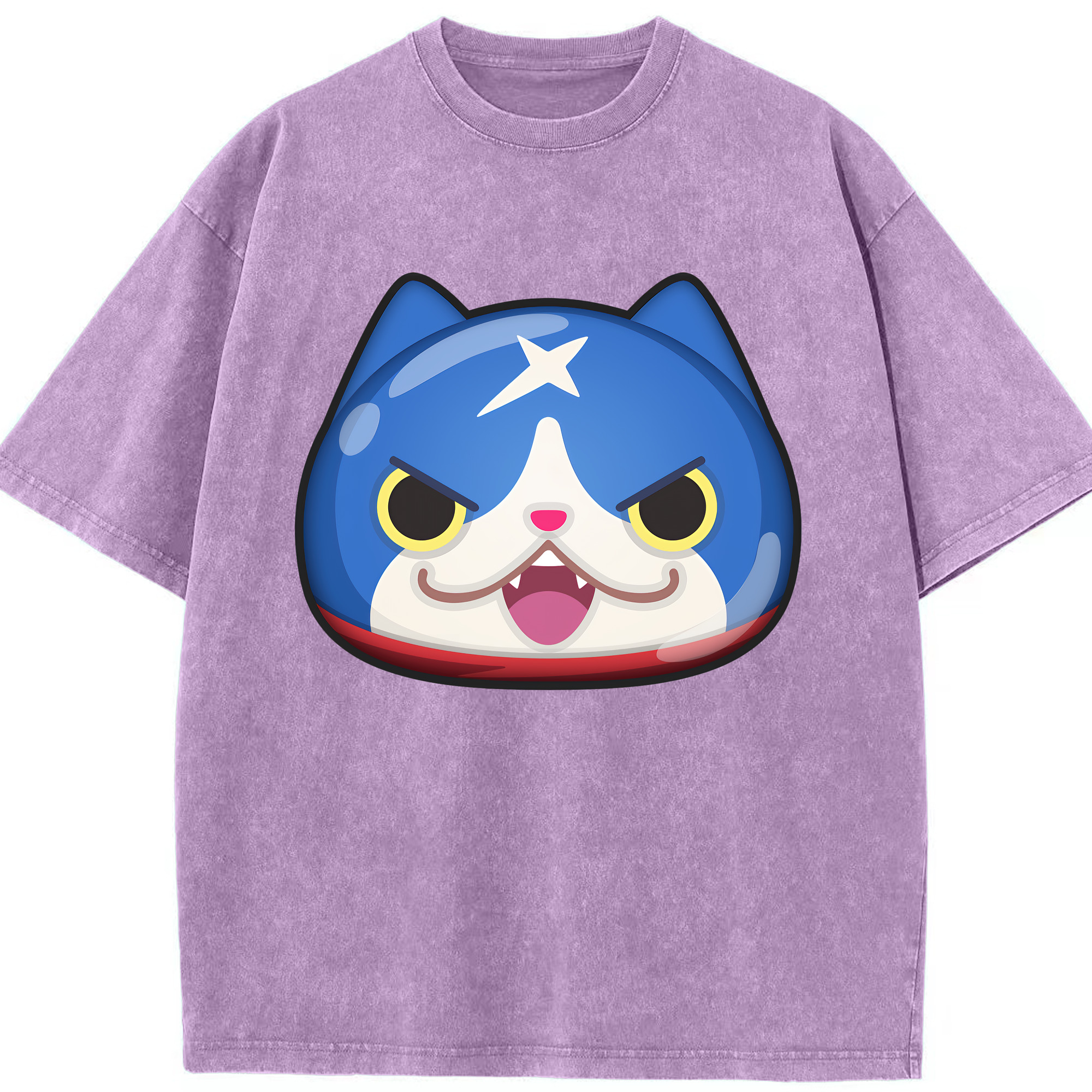 （画像用） 妖怪ウォッチ Yo-kai Watch 綿100% ヴィンテージ風 半袖Tシャツ（フロントプリント）