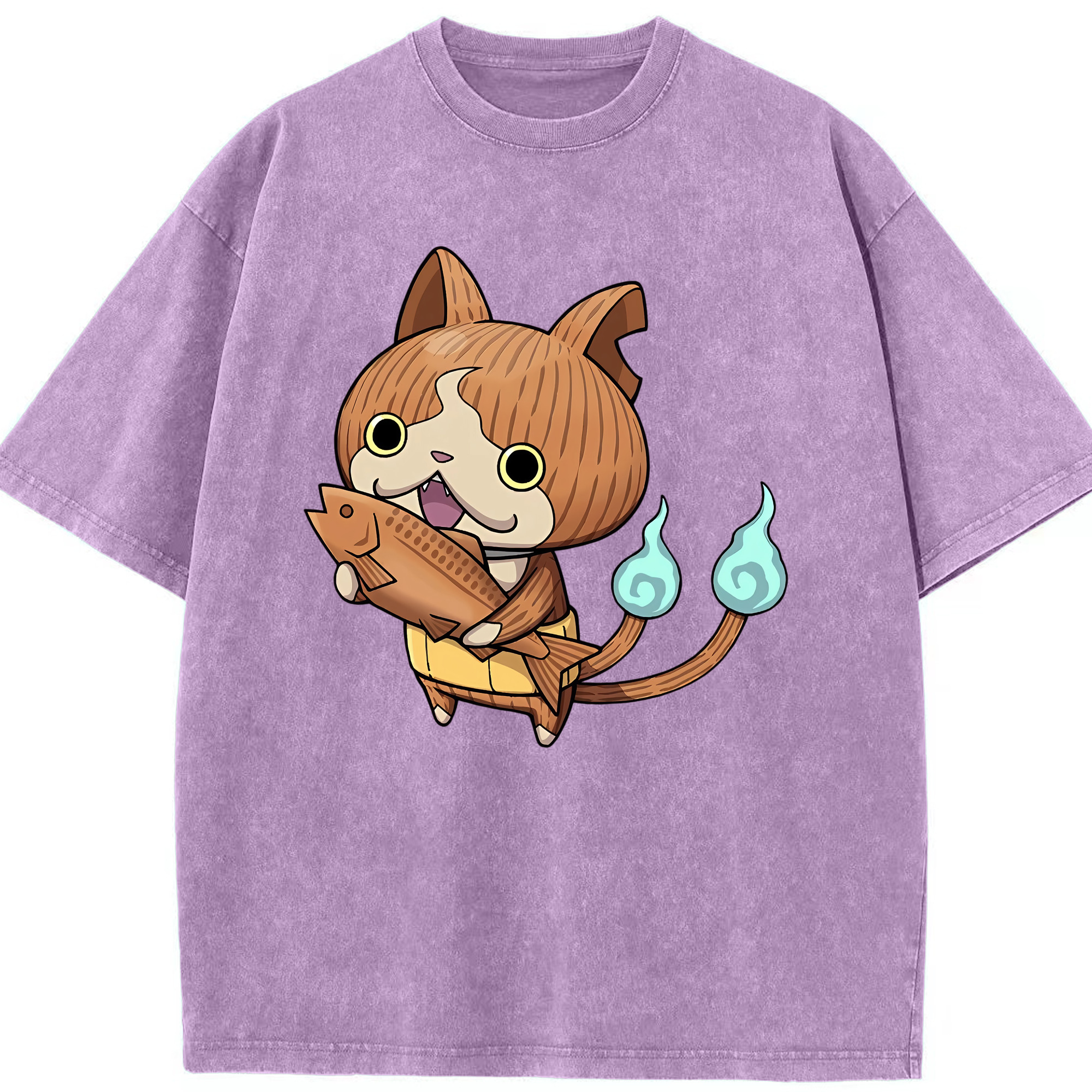 （画像用） 妖怪ウォッチ Yo-kai Watch 綿100% ヴィンテージ風 半袖Tシャツ（フロントプリント）