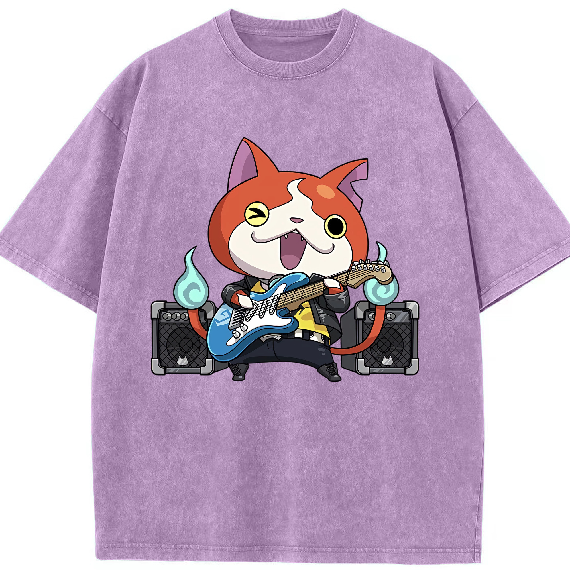 （画像用） 妖怪ウォッチ Yo-kai Watch 綿100% ヴィンテージ風 半袖Tシャツ（フロントプリント）