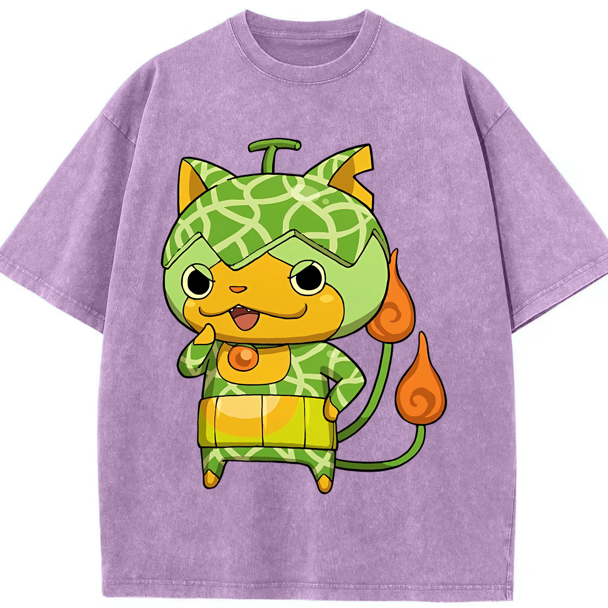 （画像用） 妖怪ウォッチ Yo-kai Watch 綿100% ヴィンテージ風 半袖Tシャツ（フロントプリント）