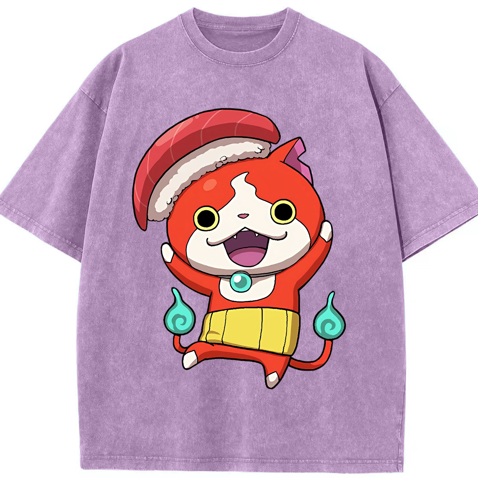 （画像用） 妖怪ウォッチ Yo-kai Watch 綿100% ヴィンテージ風 半袖Tシャツ（フロントプリント）
