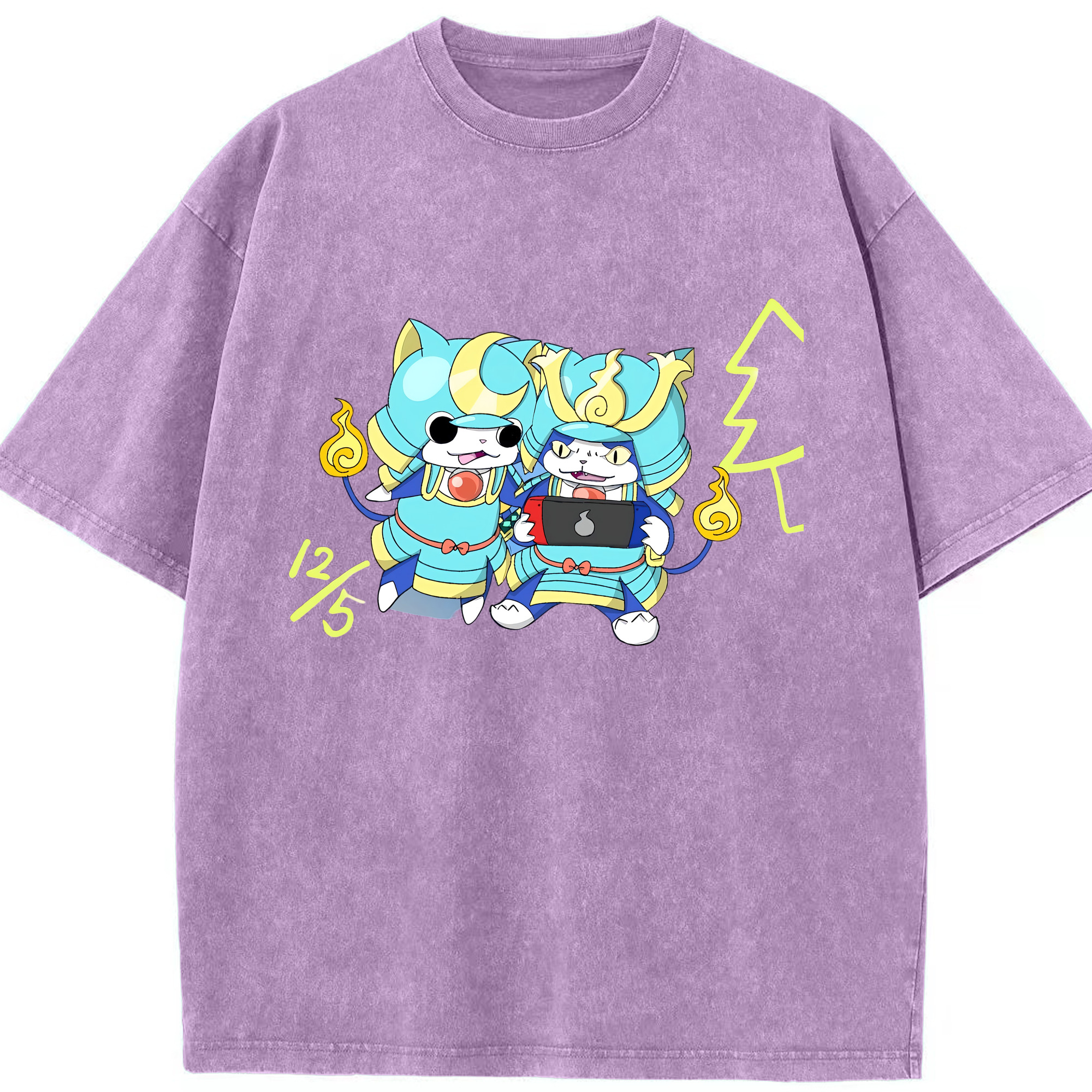 （画像用） 妖怪ウォッチ Yo-kai Watch 綿100% ヴィンテージ風 半袖Tシャツ（フロントプリント）