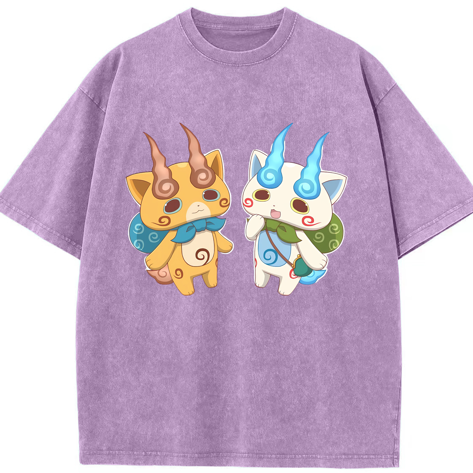 （画像用） 妖怪ウォッチ Yo-kai Watch 綿100% ヴィンテージ風 半袖Tシャツ（フロントプリント）