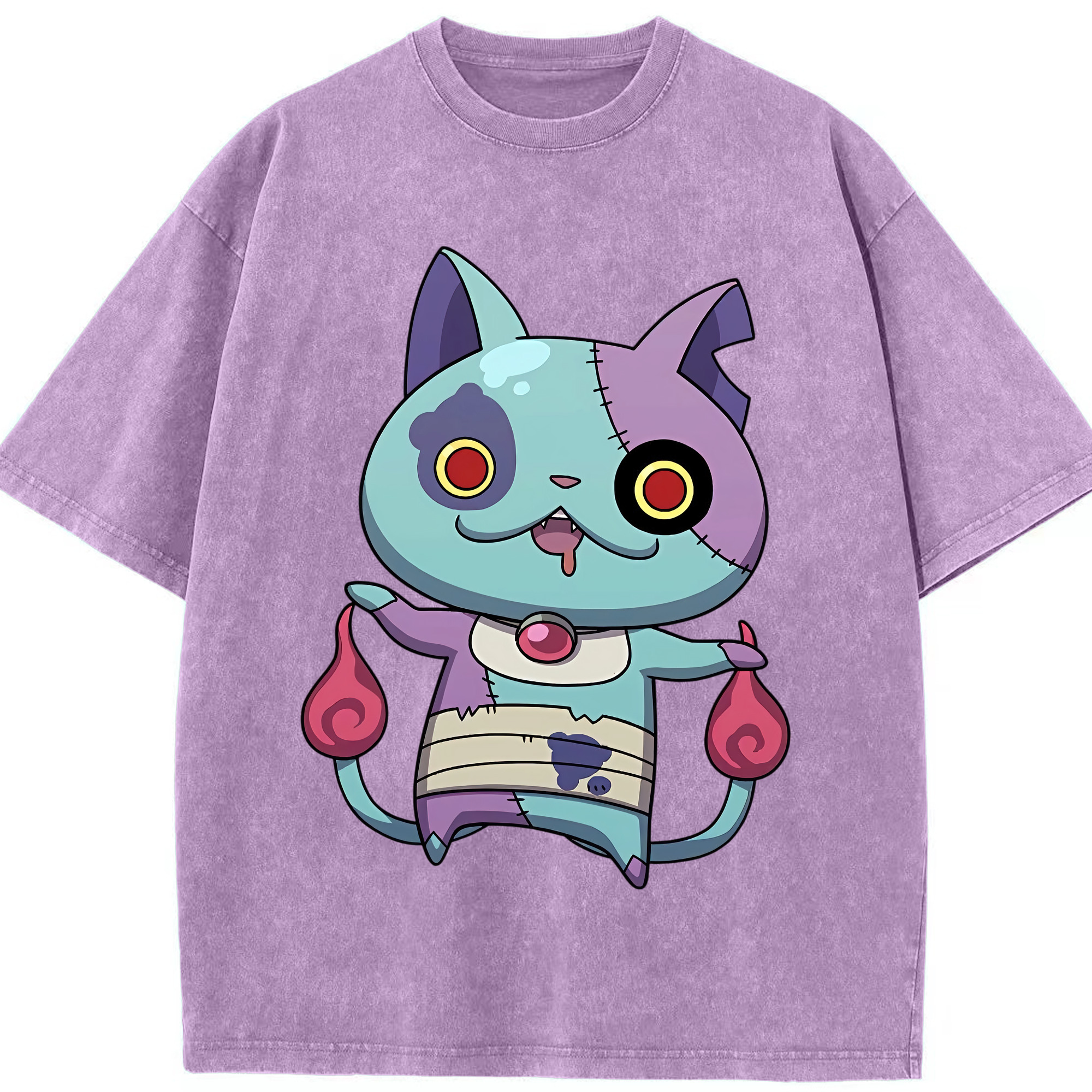 （画像用） 妖怪ウォッチ Yo-kai Watch 綿100% ヴィンテージ風 半袖Tシャツ（フロントプリント）