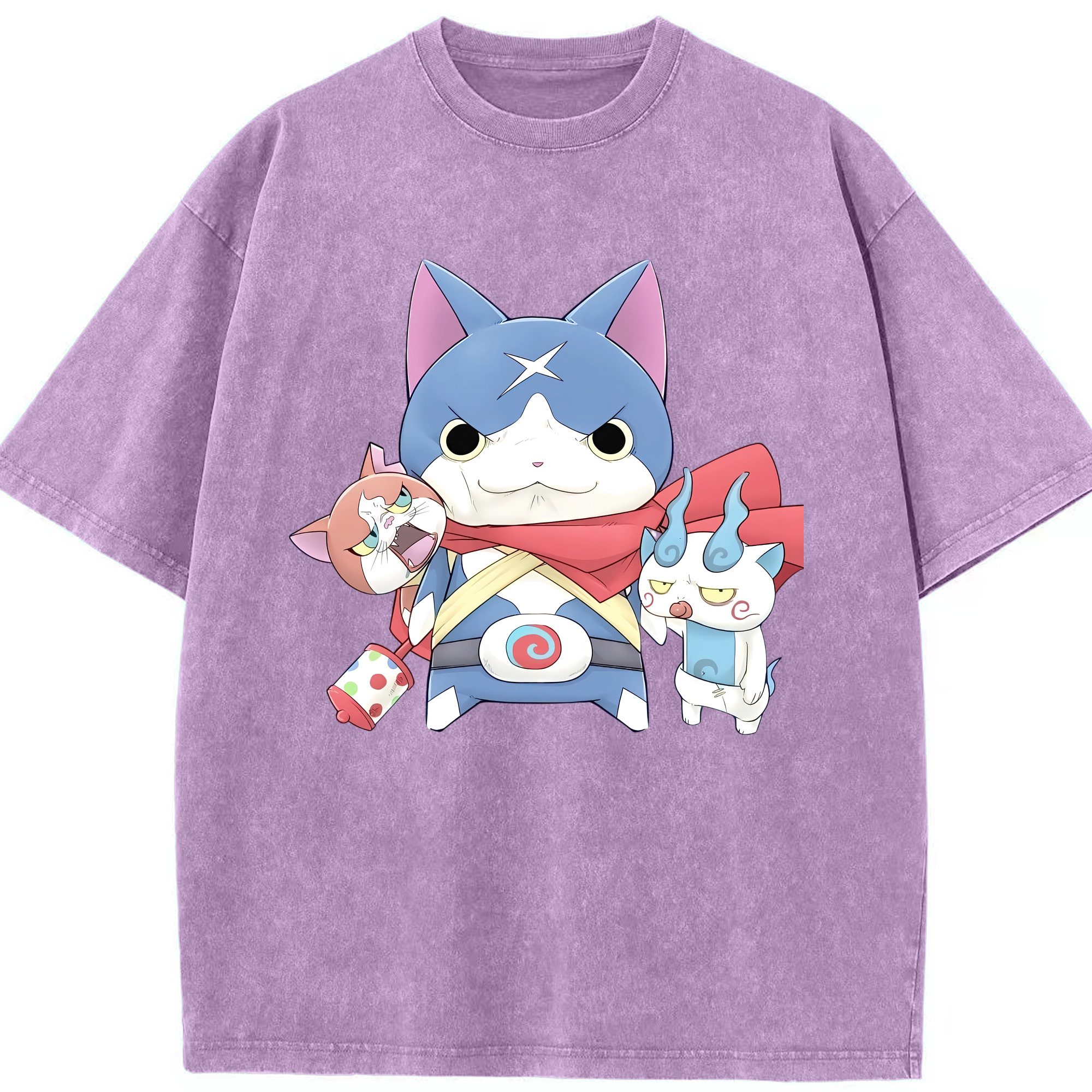 （画像用） 妖怪ウォッチ Yo-kai Watch 綿100% ヴィンテージ風 半袖Tシャツ（フロントプリント）