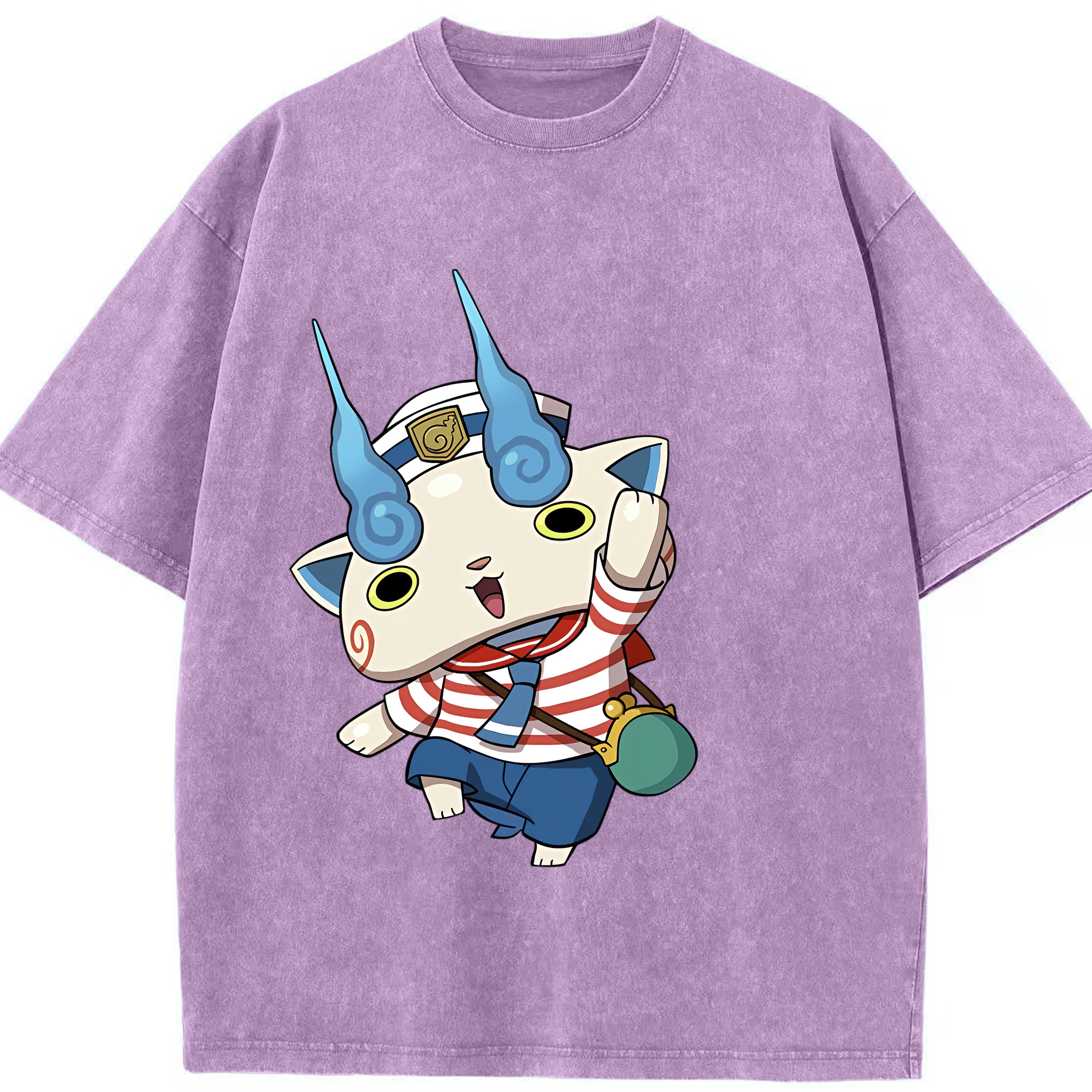 （画像用） 妖怪ウォッチ Yo-kai Watch 綿100% ヴィンテージ風 半袖Tシャツ（フロントプリント）