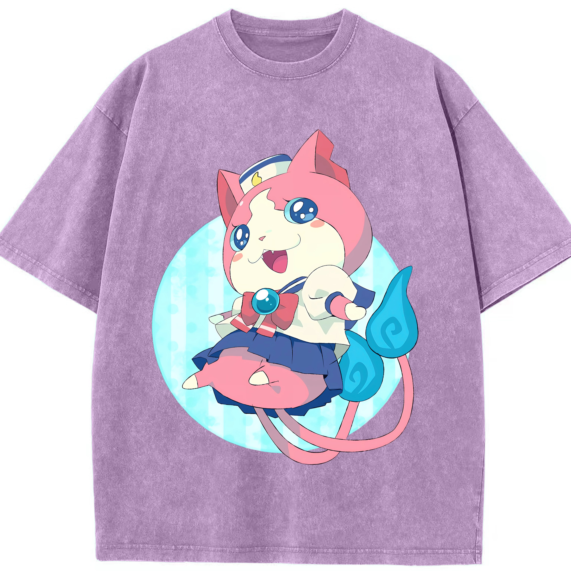 （画像用） 妖怪ウォッチ Yo-kai Watch 綿100% ヴィンテージ風 半袖Tシャツ（フロントプリント）