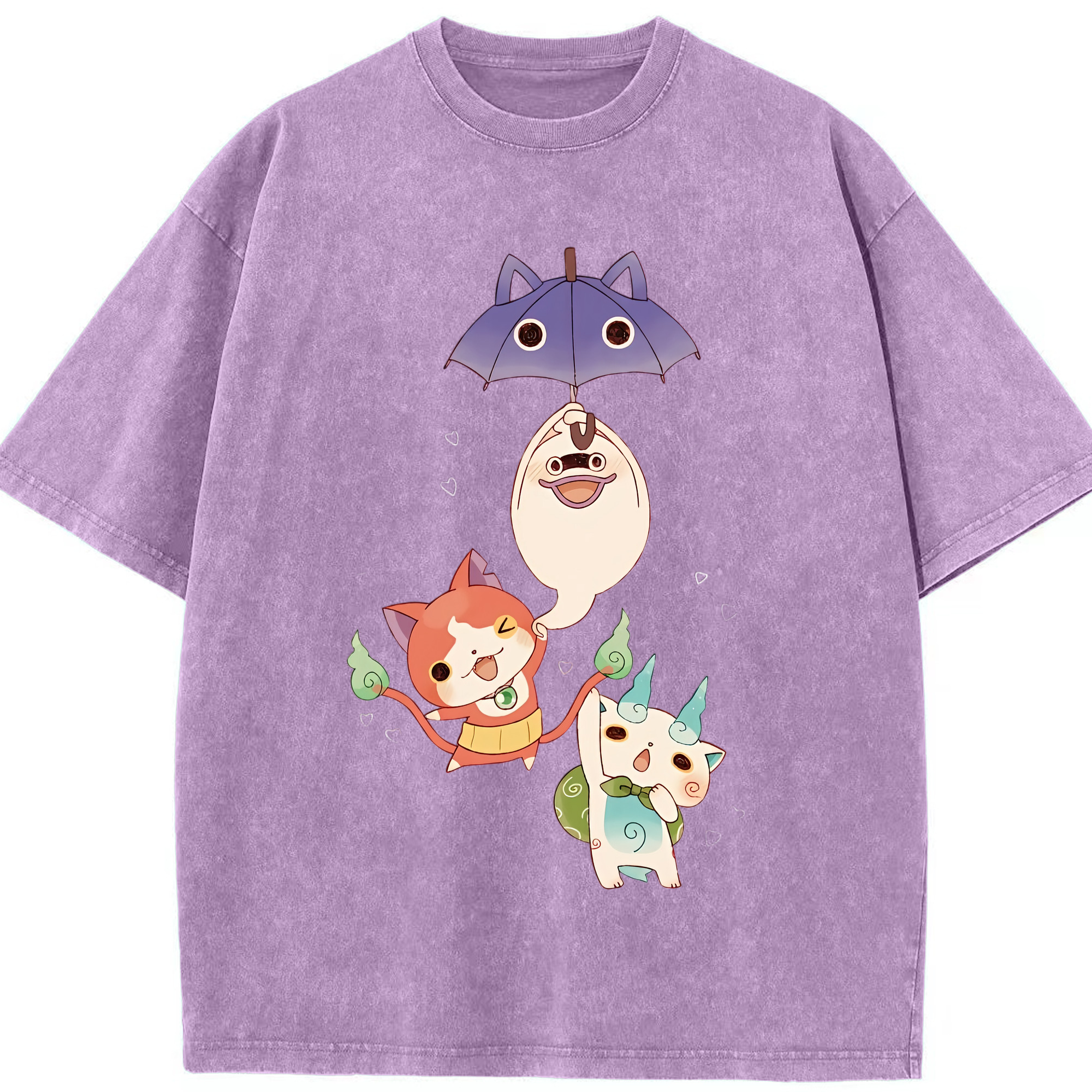 （画像用） 妖怪ウォッチ Yo-kai Watch 綿100% ヴィンテージ風 半袖Tシャツ（フロントプリント）