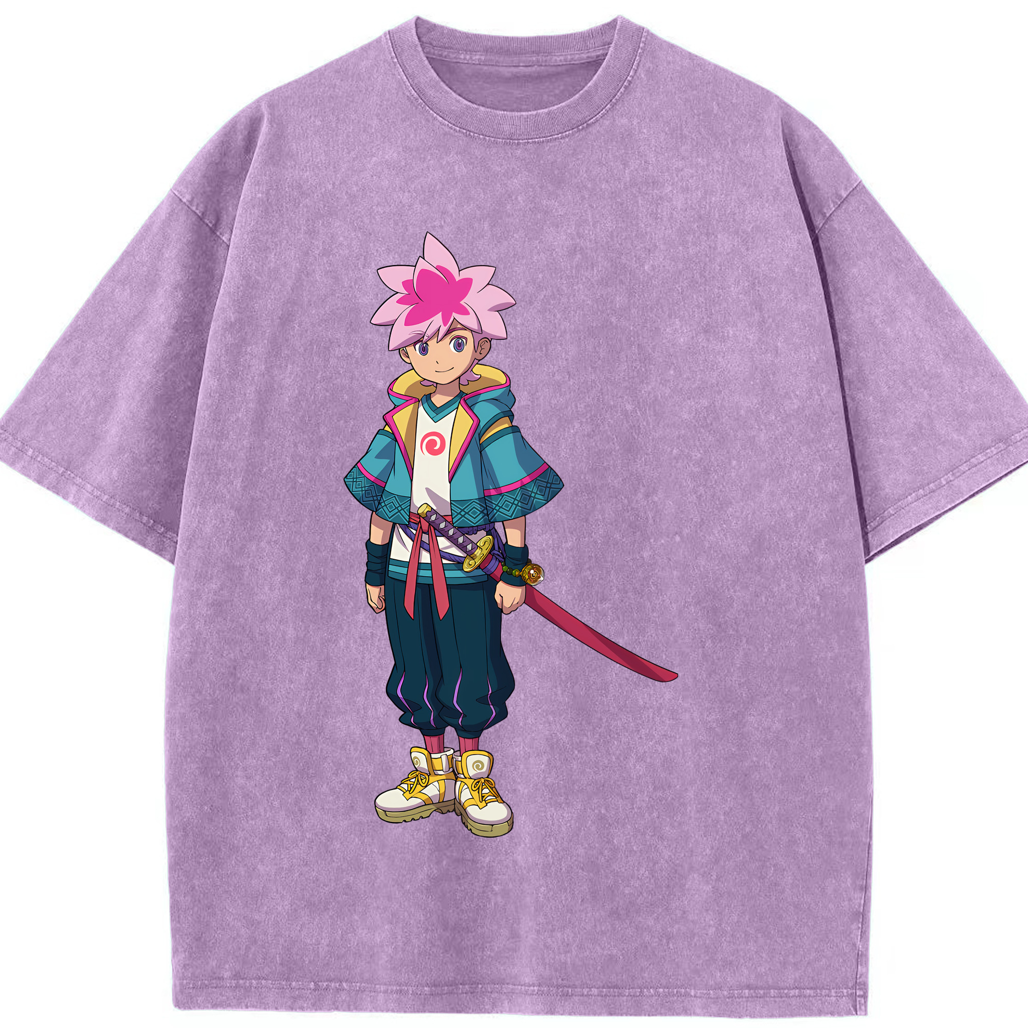 （画像用） 妖怪ウォッチ Yo-kai Watch 綿100% ヴィンテージ風 半袖Tシャツ（フロントプリント）