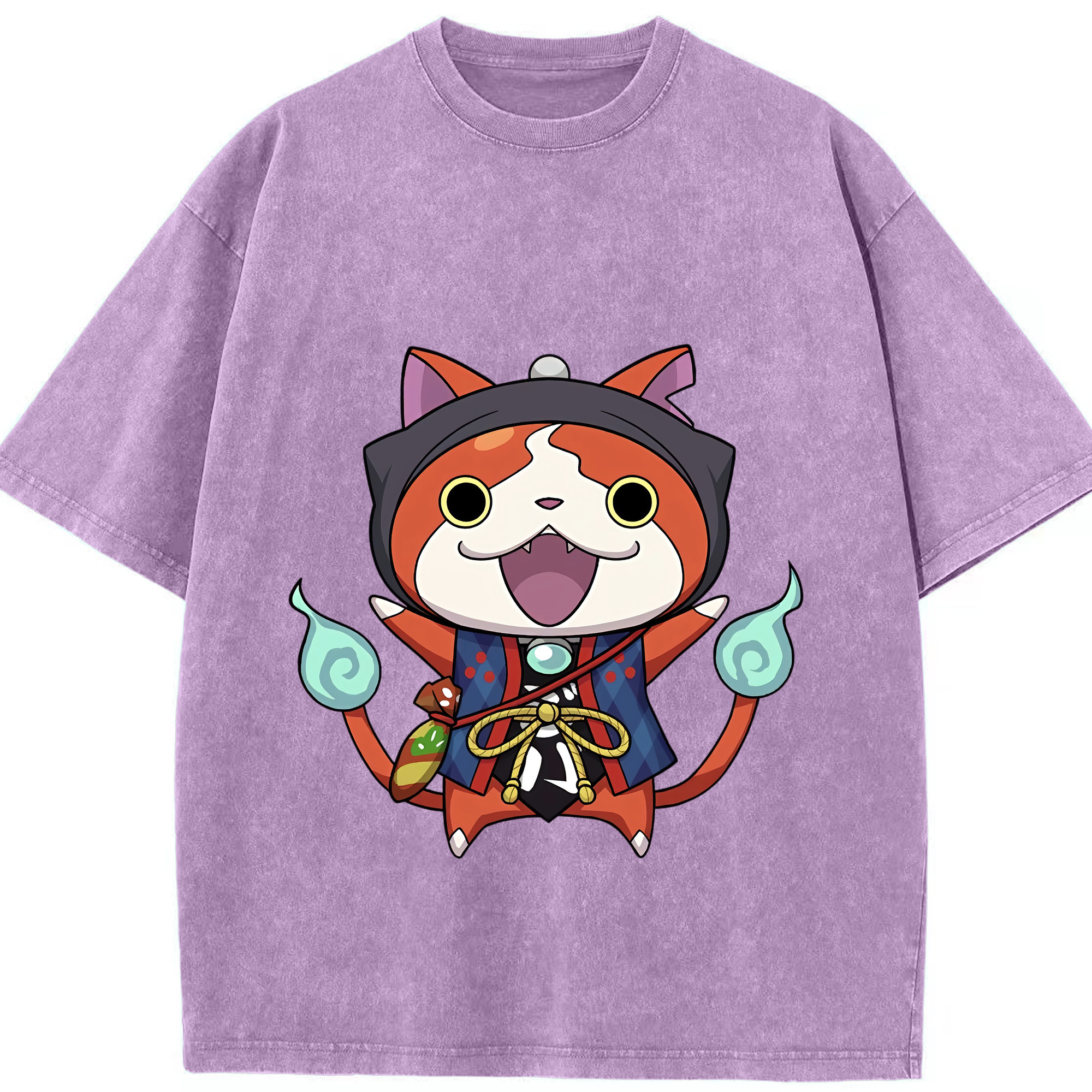 （画像用） 妖怪ウォッチ Yo-kai Watch 綿100% ヴィンテージ風 半袖Tシャツ（フロントプリント）