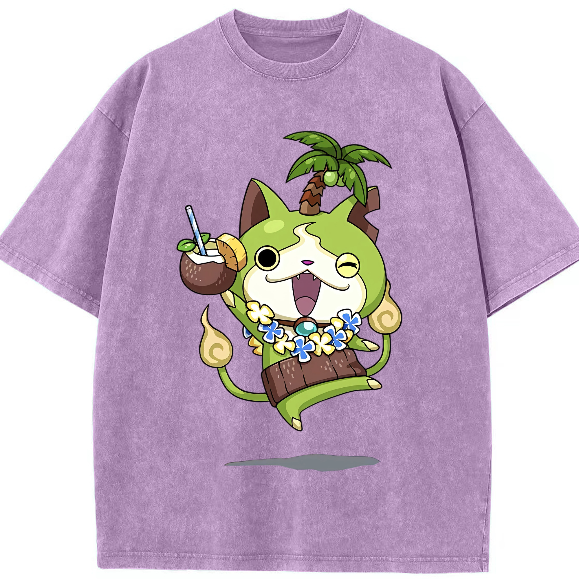 （画像用） 妖怪ウォッチ Yo-kai Watch 綿100% ヴィンテージ風 半袖Tシャツ（フロントプリント）