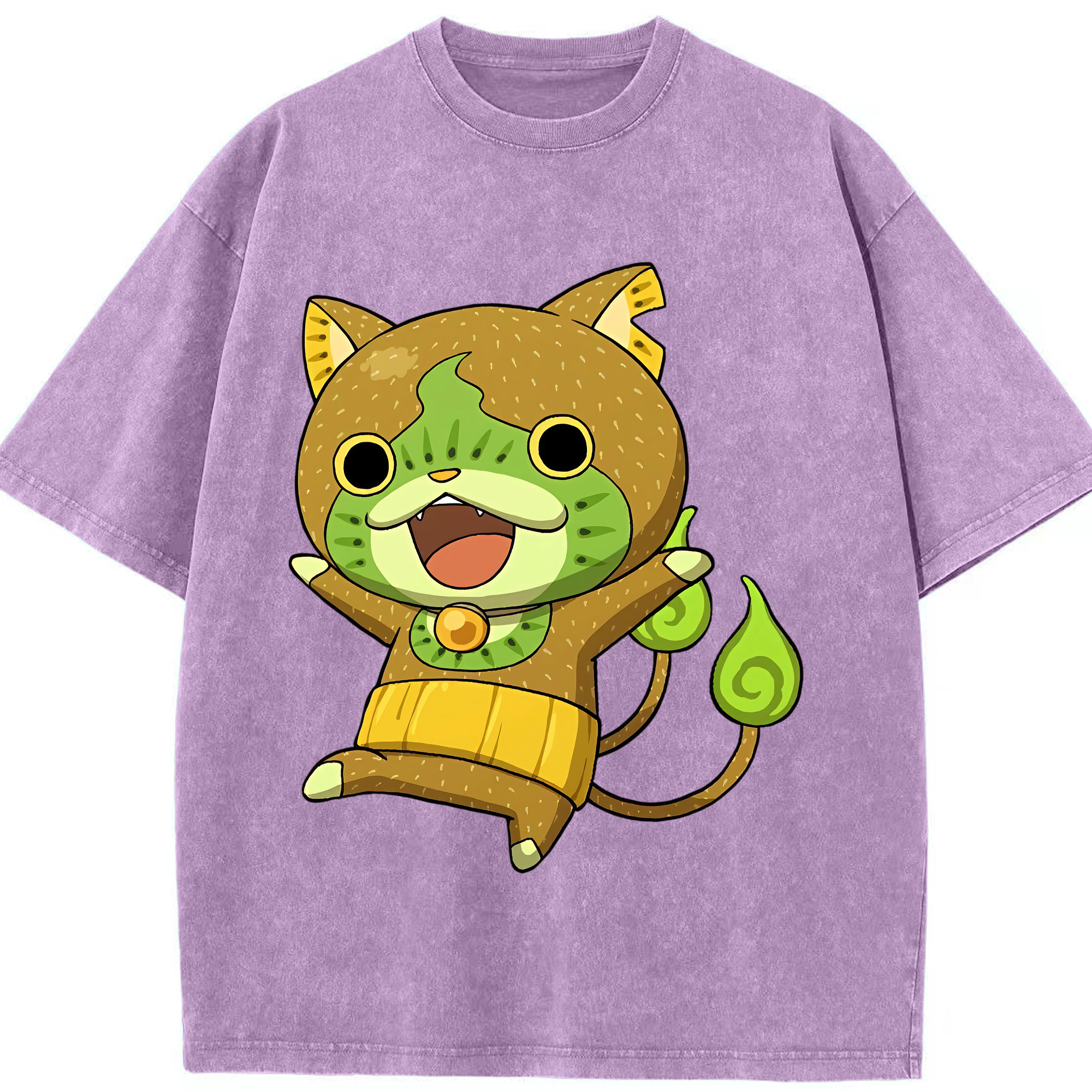 （画像用） 妖怪ウォッチ Yo-kai Watch 綿100% ヴィンテージ風 半袖Tシャツ（フロントプリント）