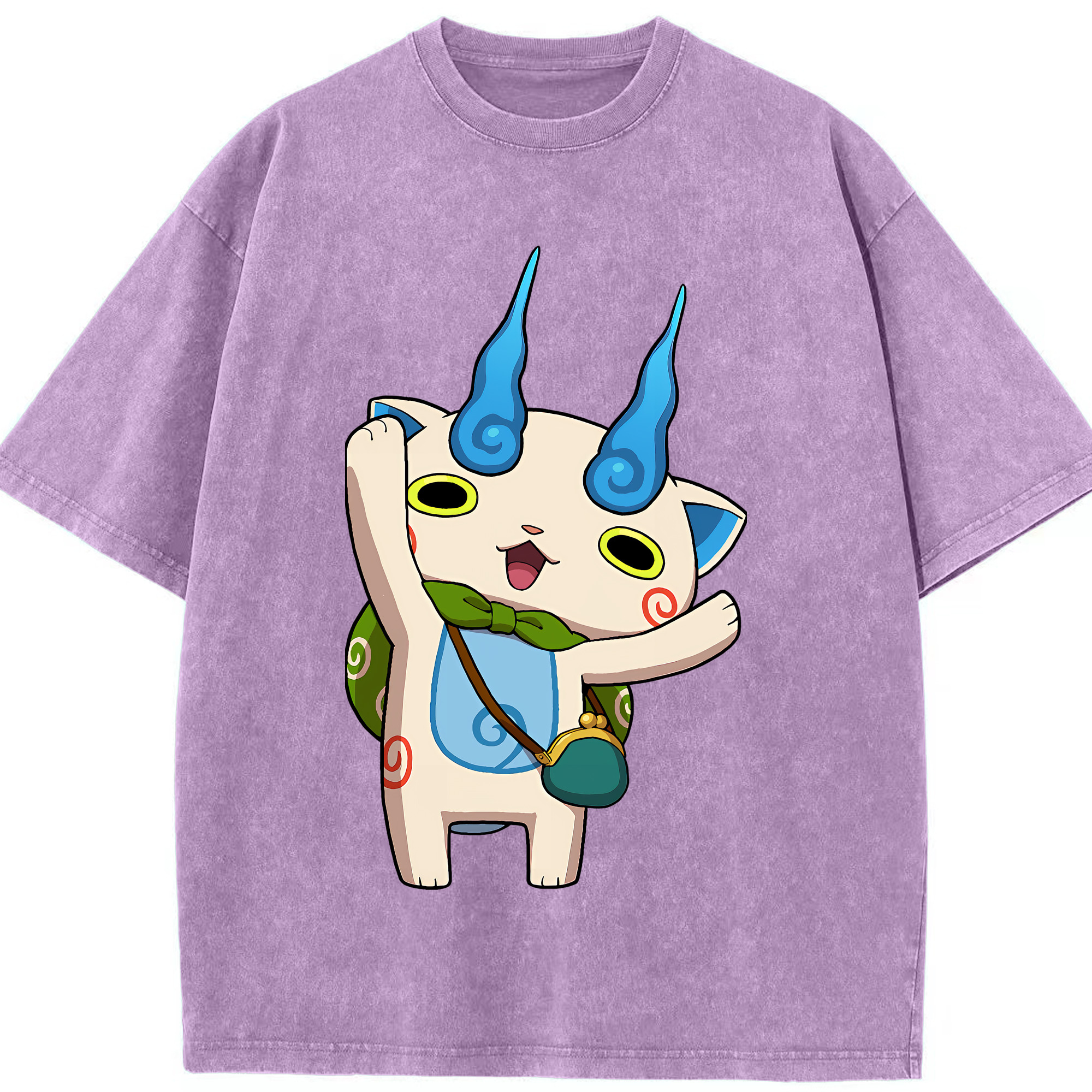 （画像用） 妖怪ウォッチ Yo-kai Watch 綿100% ヴィンテージ風 半袖Tシャツ（フロントプリント）