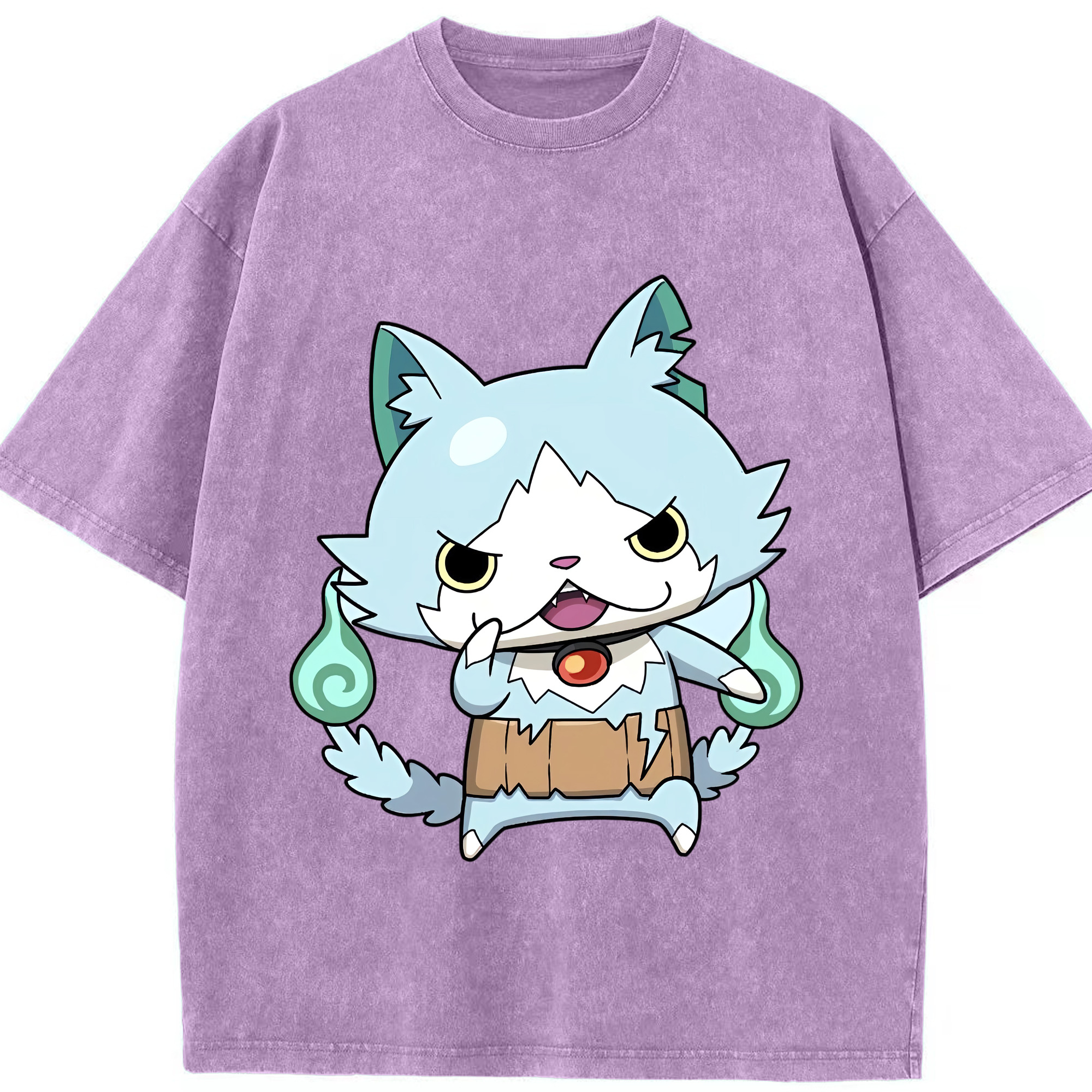 （画像用） 妖怪ウォッチ Yo-kai Watch 綿100% ヴィンテージ風 半袖Tシャツ（フロントプリント）