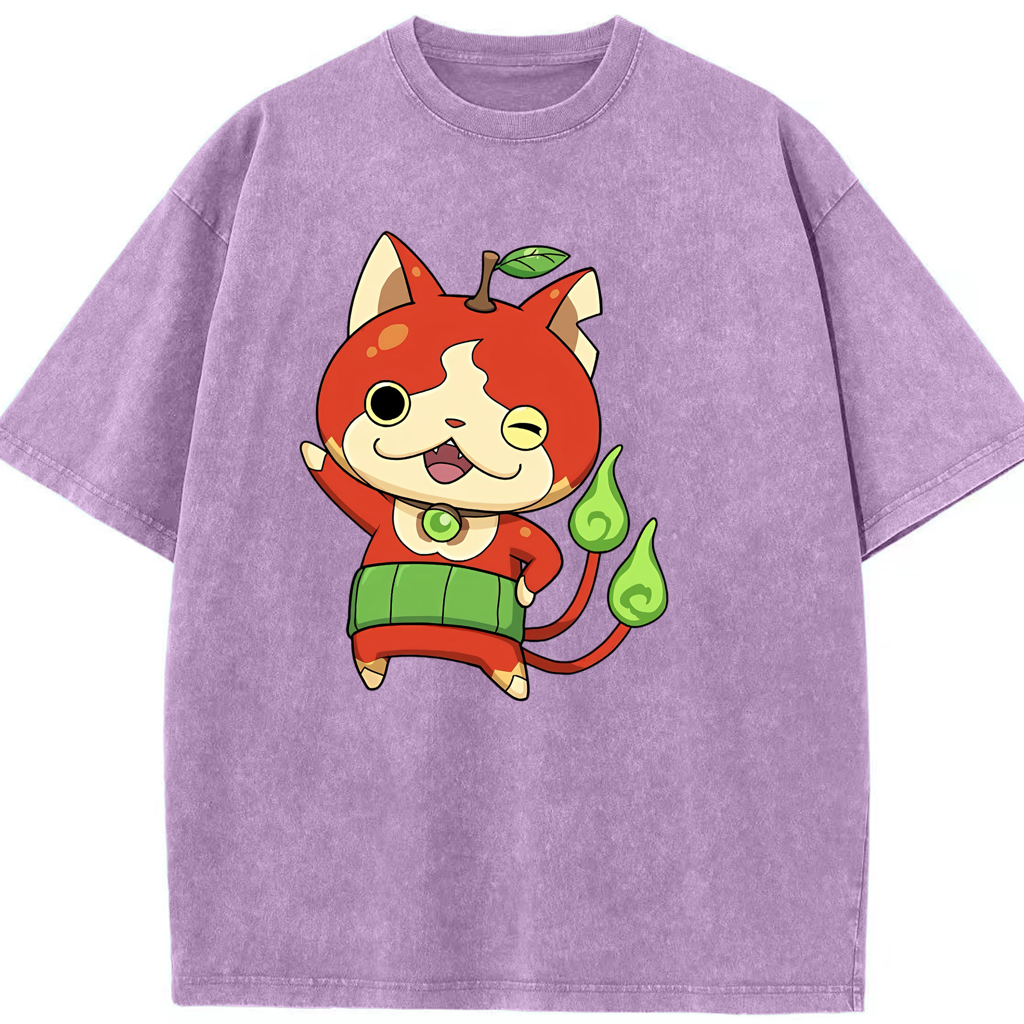 （画像用） 妖怪ウォッチ Yo-kai Watch 綿100% ヴィンテージ風 半袖Tシャツ（フロントプリント）