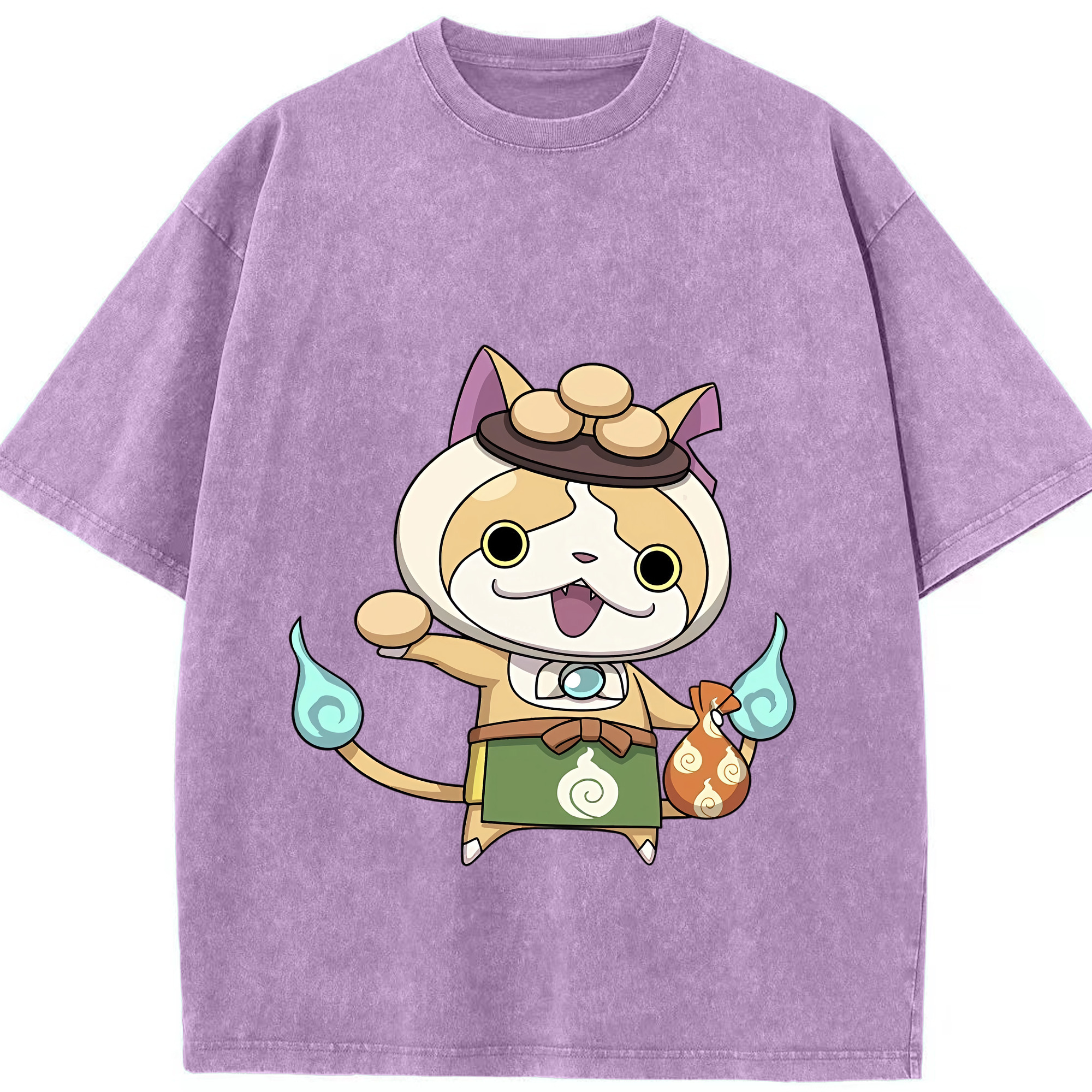（画像用） 妖怪ウォッチ Yo-kai Watch 綿100% ヴィンテージ風 半袖Tシャツ（フロントプリント）