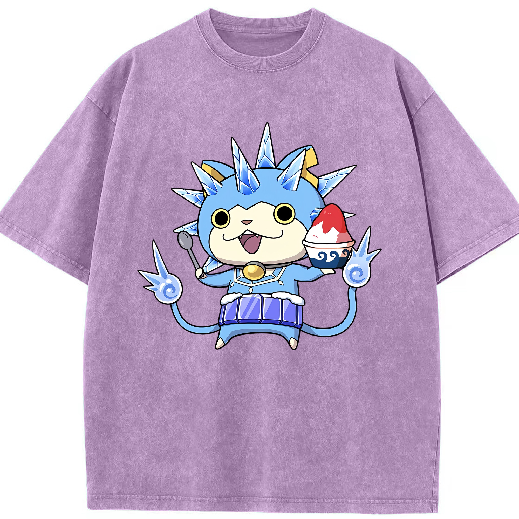 （画像用） 妖怪ウォッチ Yo-kai Watch 綿100% ヴィンテージ風 半袖Tシャツ（フロントプリント）