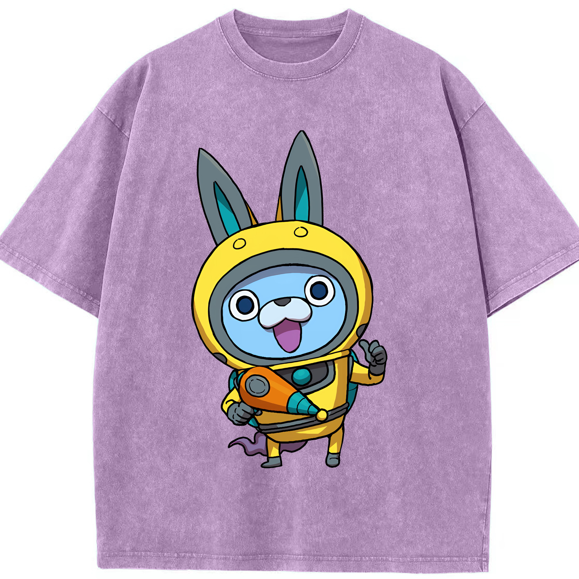 （画像用） 妖怪ウォッチ Yo-kai Watch 綿100% ヴィンテージ風 半袖Tシャツ（フロントプリント）