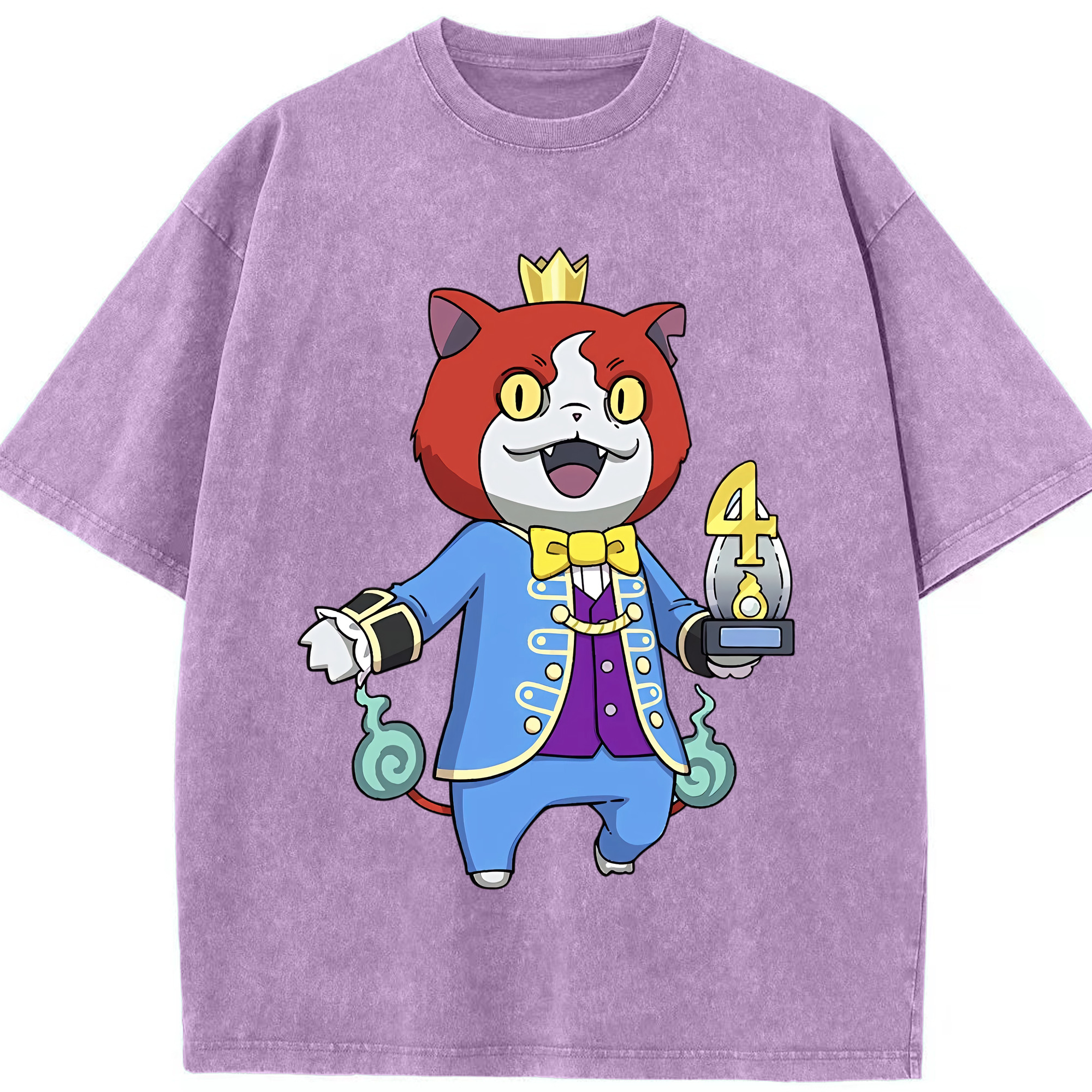 （画像用） 妖怪ウォッチ Yo-kai Watch 綿100% ヴィンテージ風 半袖Tシャツ（フロントプリント）