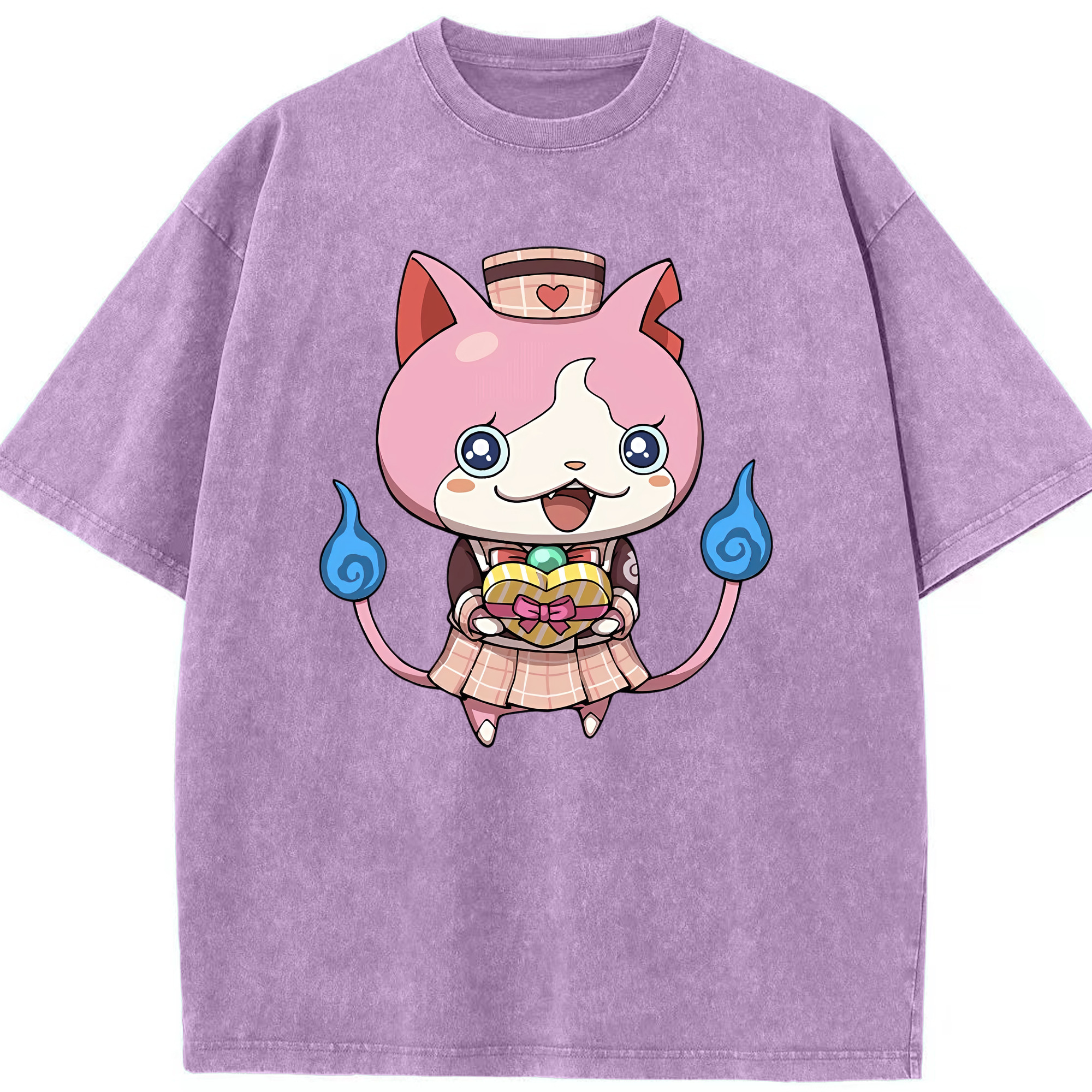 （画像用） 妖怪ウォッチ Yo-kai Watch 綿100% ヴィンテージ風 半袖Tシャツ（フロントプリント）