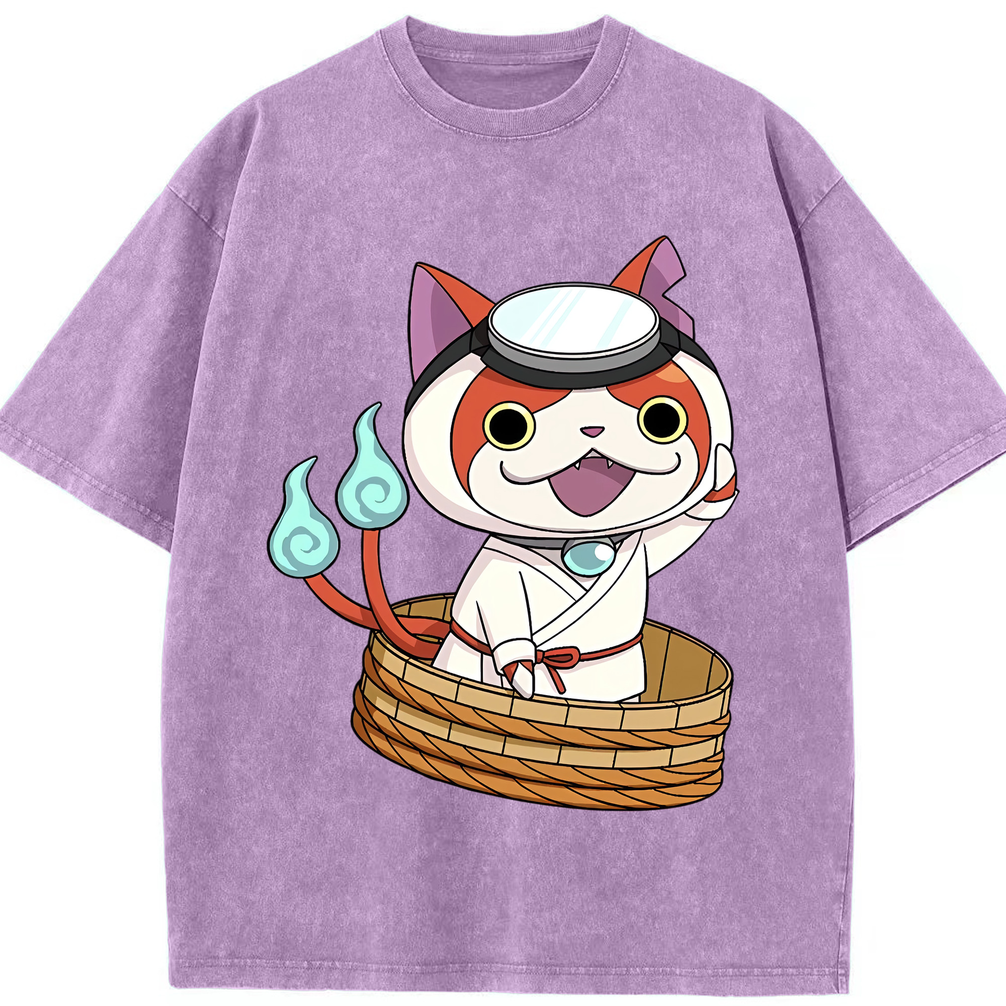 （画像用） 妖怪ウォッチ Yo-kai Watch 綿100% ヴィンテージ風 半袖Tシャツ（フロントプリント）