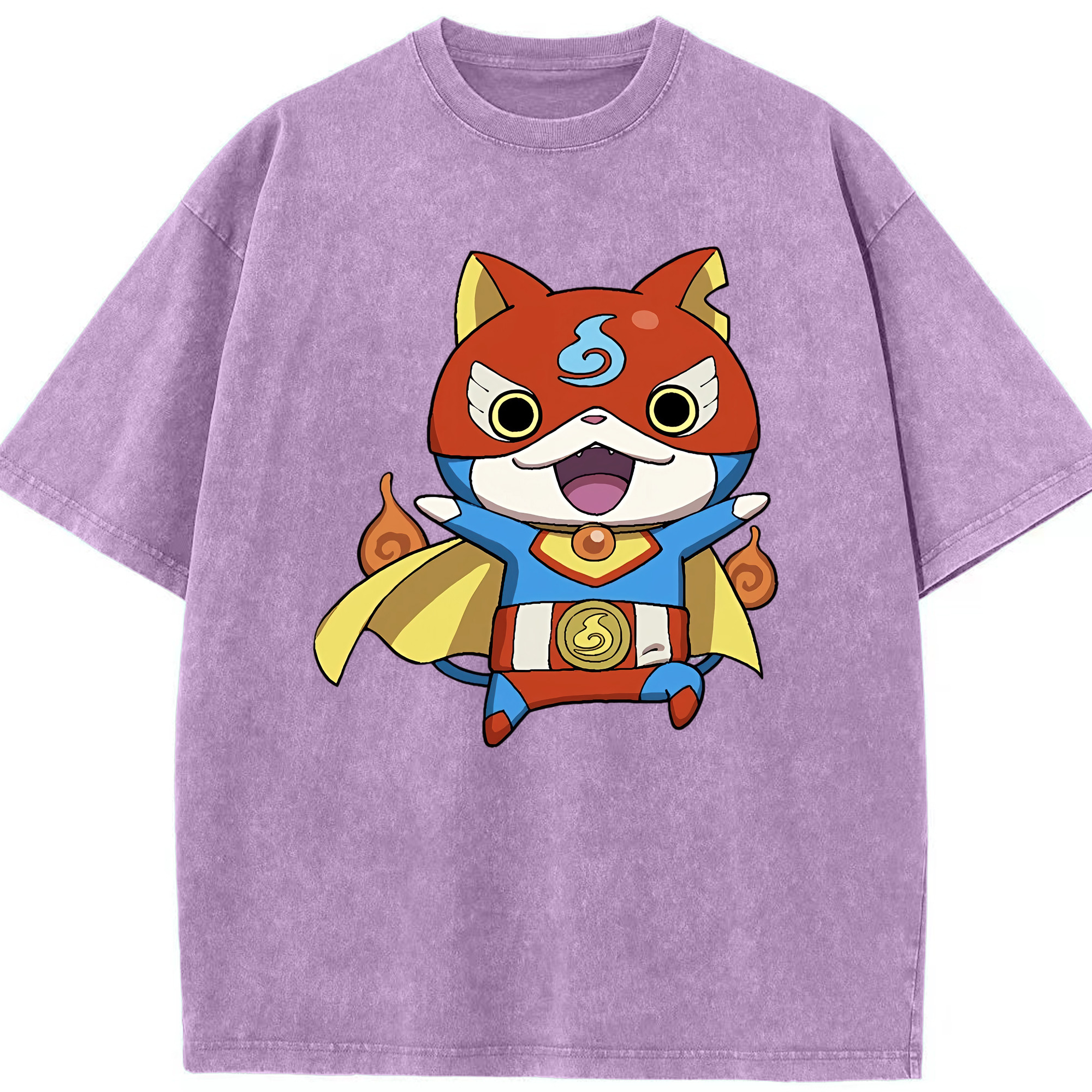（画像用） 妖怪ウォッチ Yo-kai Watch 綿100% ヴィンテージ風 半袖Tシャツ（フロントプリント）