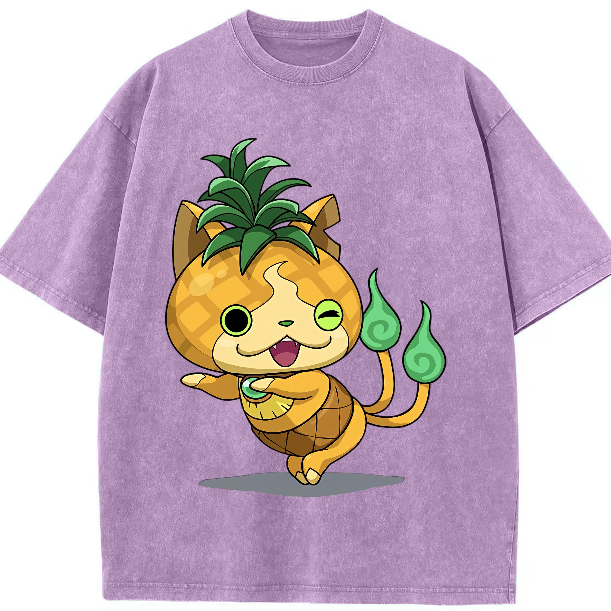 （画像用） 妖怪ウォッチ Yo-kai Watch 綿100% ヴィンテージ風 半袖Tシャツ（フロントプリント）