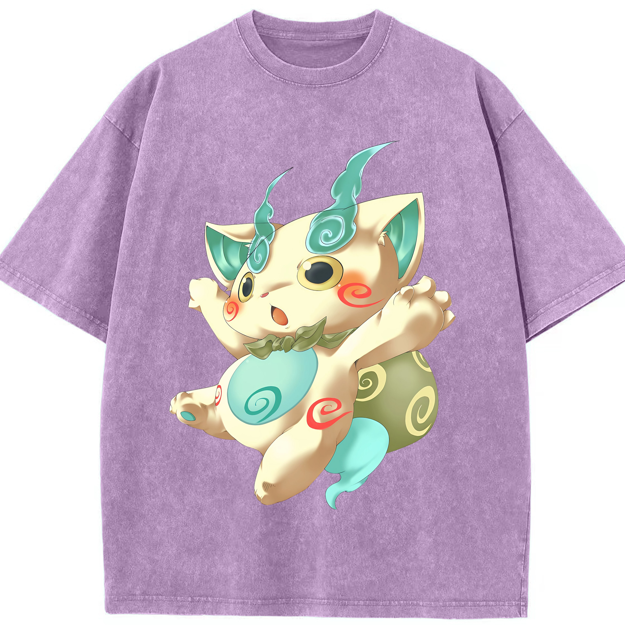 （画像用） 妖怪ウォッチ Yo-kai Watch 綿100% ヴィンテージ風 半袖Tシャツ（フロントプリント）