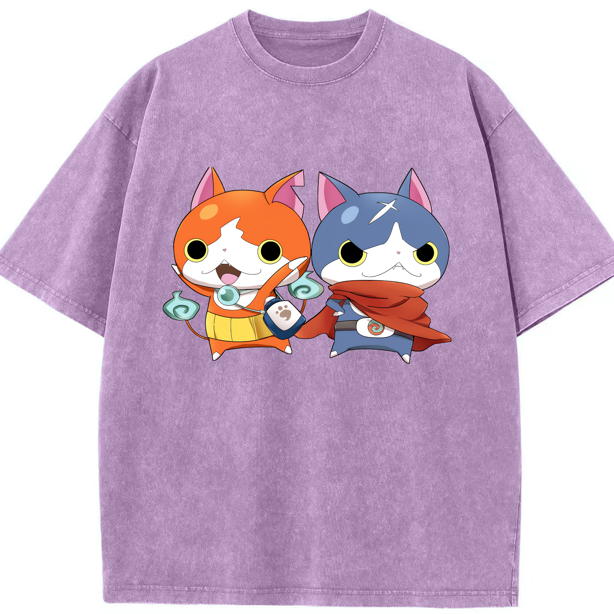 （画像用） 妖怪ウォッチ Yo-kai Watch 綿100% ヴィンテージ風 半袖Tシャツ（フロントプリント）
