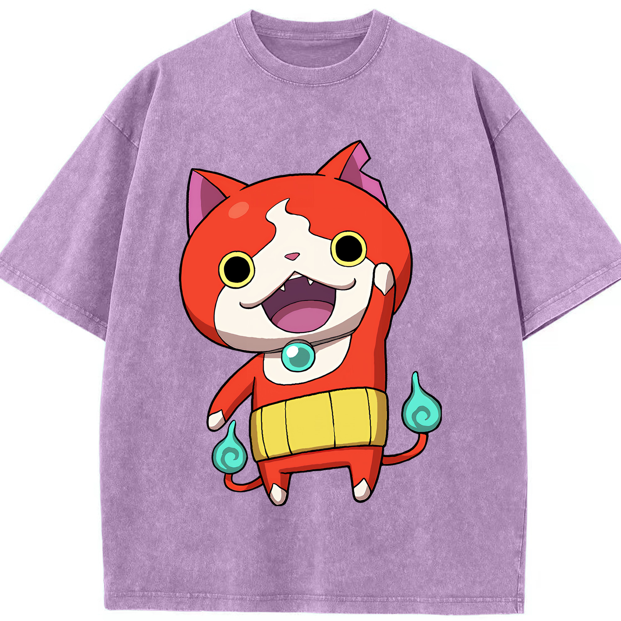 （画像用） 妖怪ウォッチ Yo-kai Watch 綿100% ヴィンテージ風 半袖Tシャツ（フロントプリント）