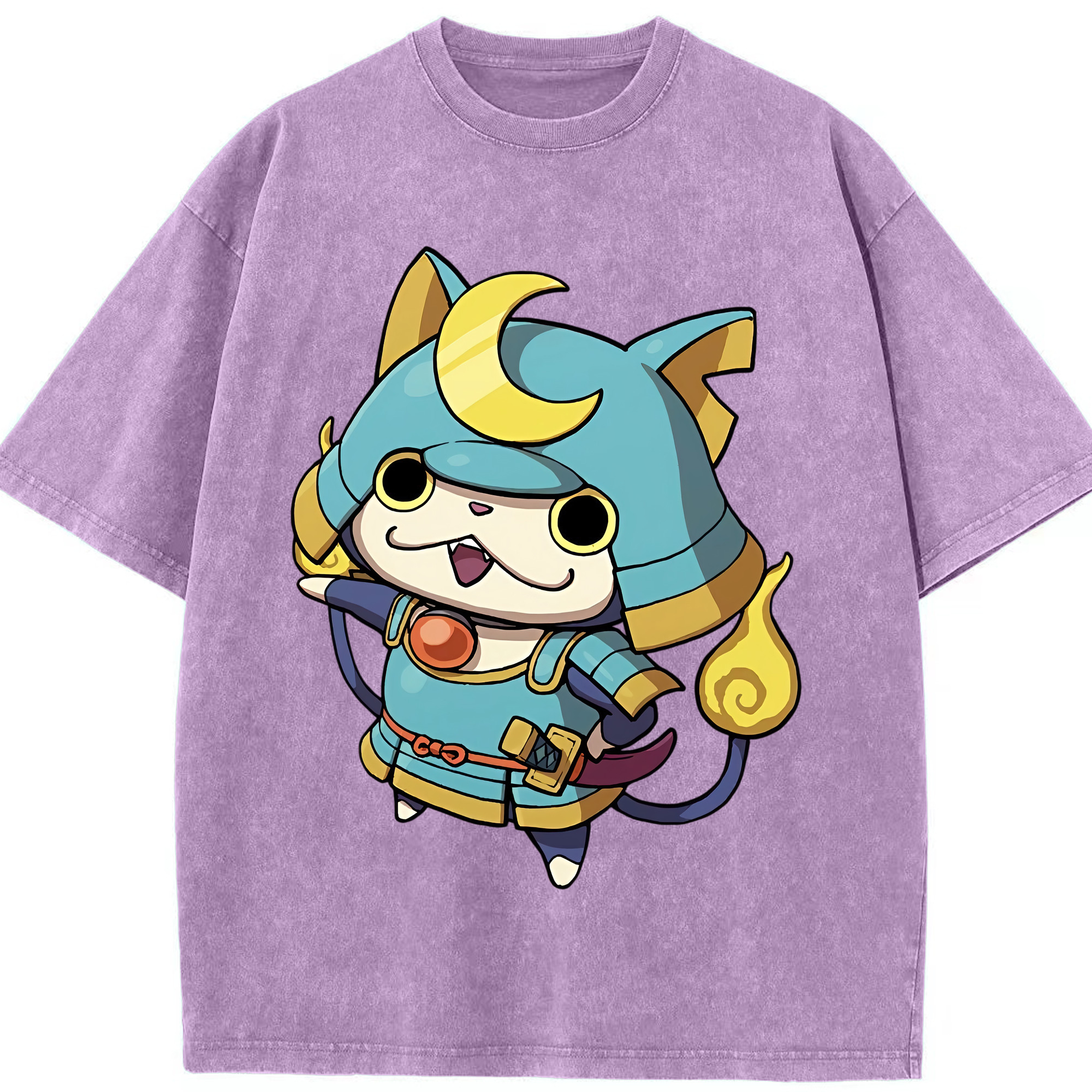 （画像用） 妖怪ウォッチ Yo-kai Watch 綿100% ヴィンテージ風 半袖Tシャツ（フロントプリント）